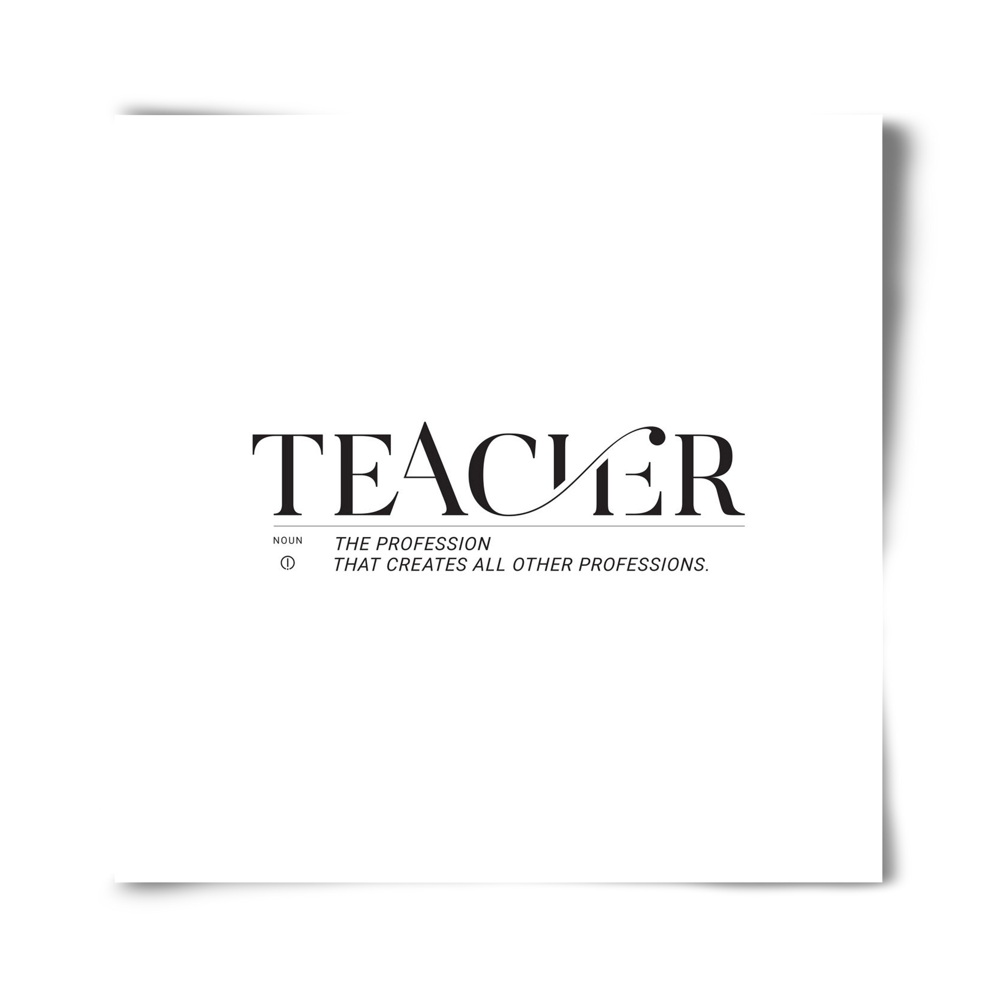 Teacher, 40x40 cm, Keret nélkül