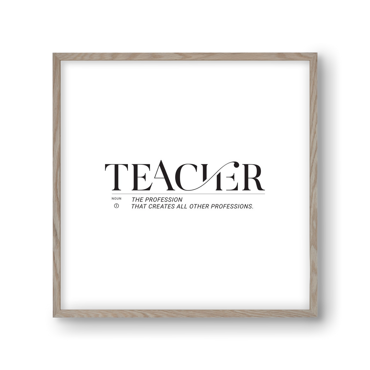 Teacher, 30x30 cm (30x30 cm), Tölgy keret