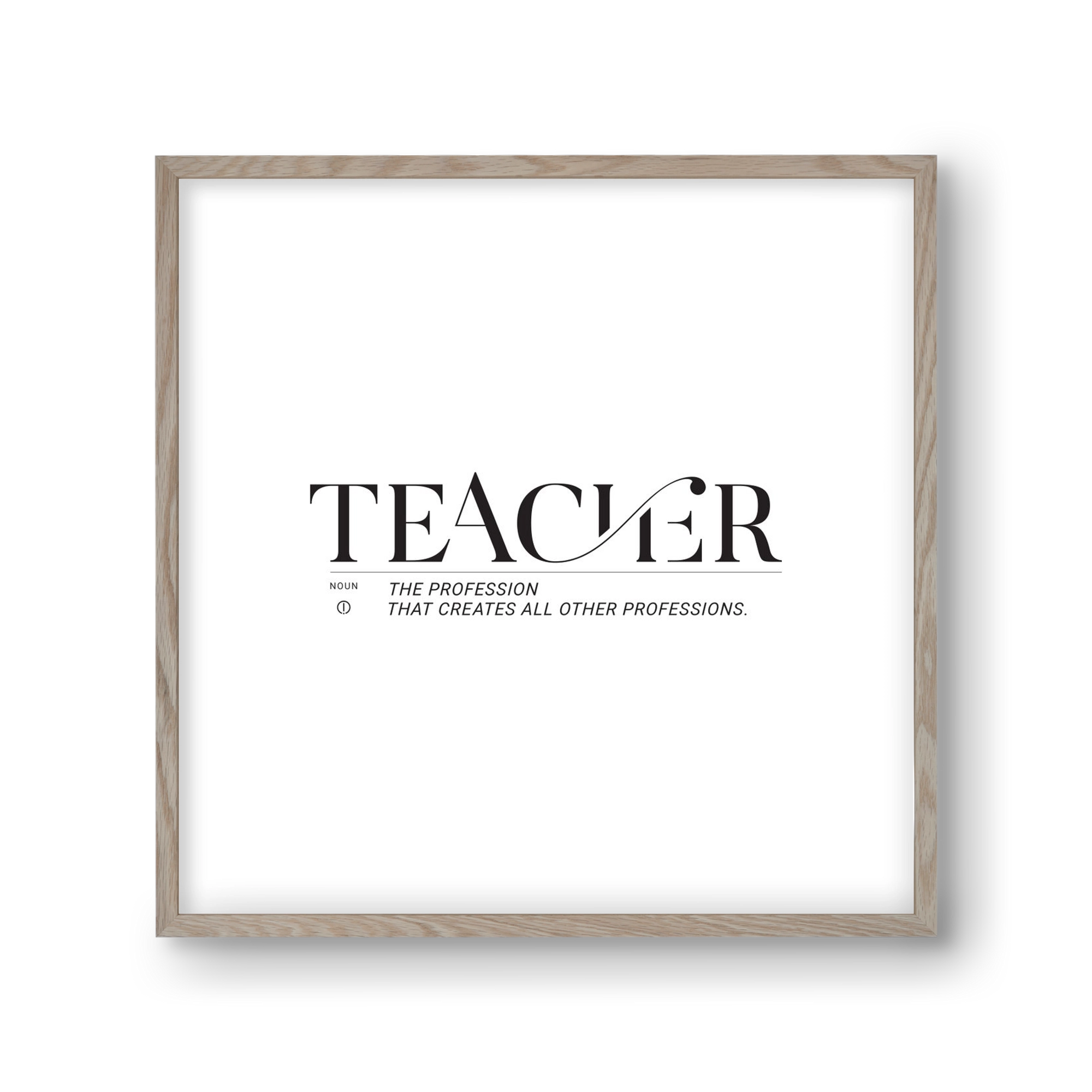 Teacher, 30x30 cm (30x30 cm), Tölgy keret