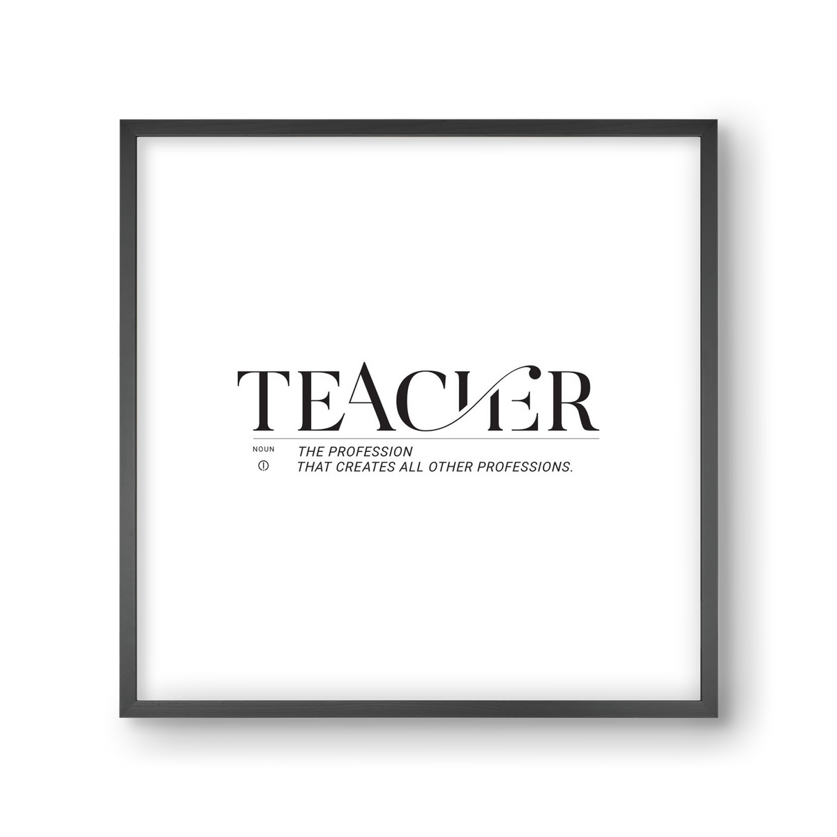 Teacher, 30x30 cm (30x30 cm), Fekete keret