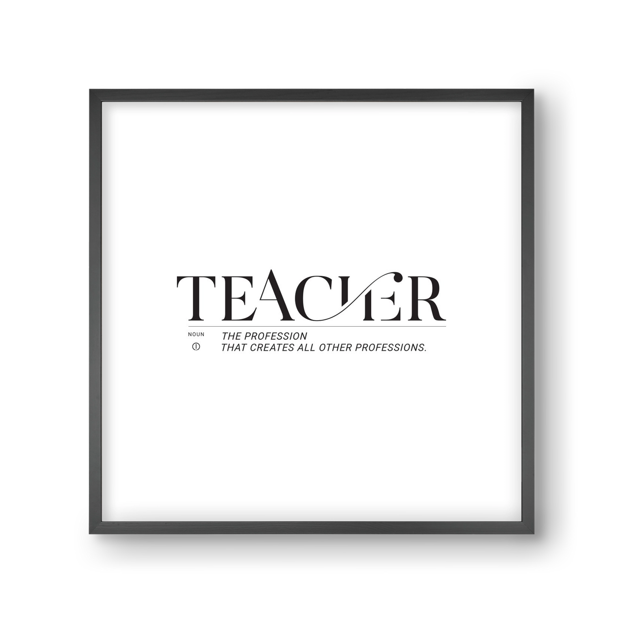 Teacher, 30x30 cm (30x30 cm), Fekete keret