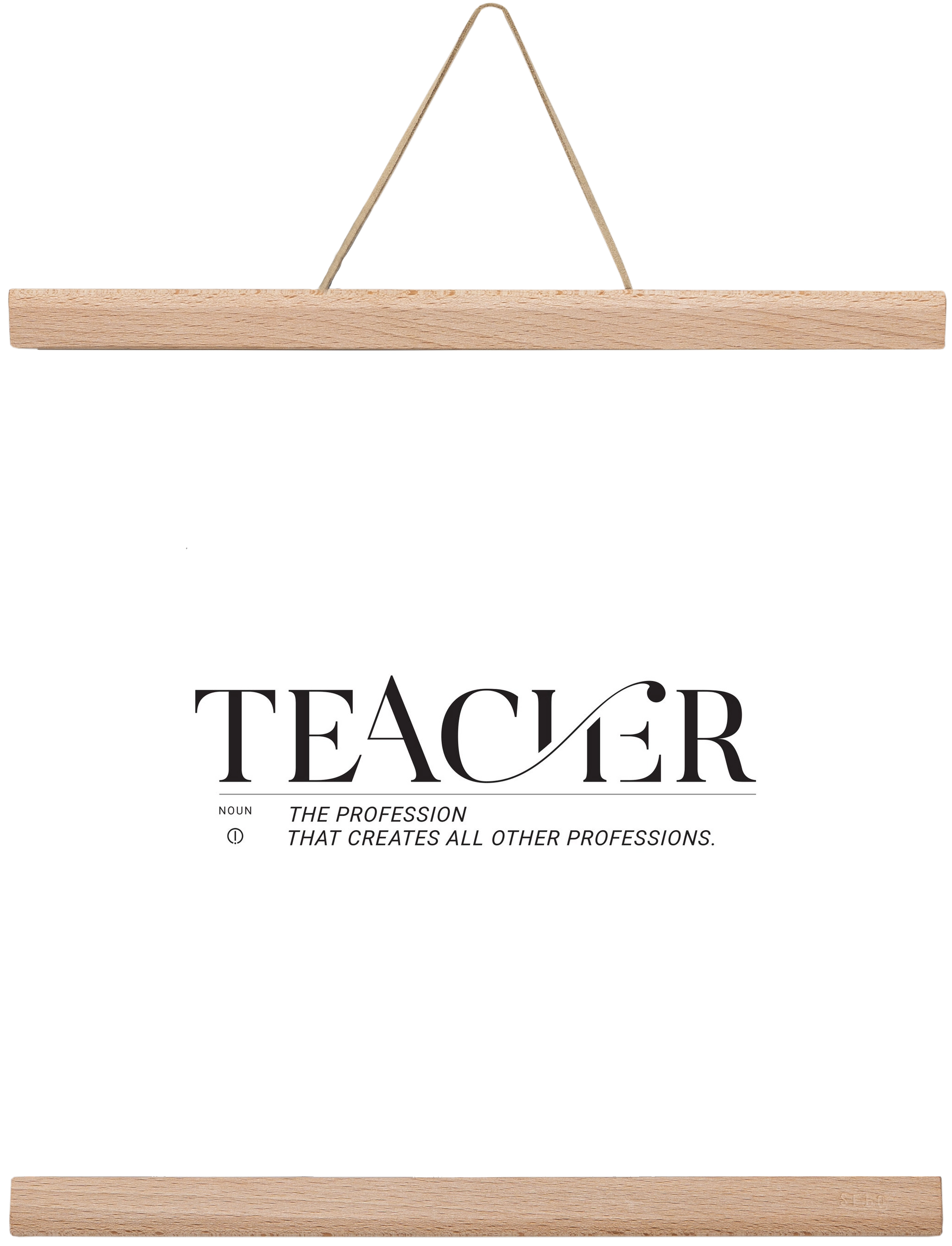 Teacher, 30x30 cm (30x30 cm), Tölgy akasztó