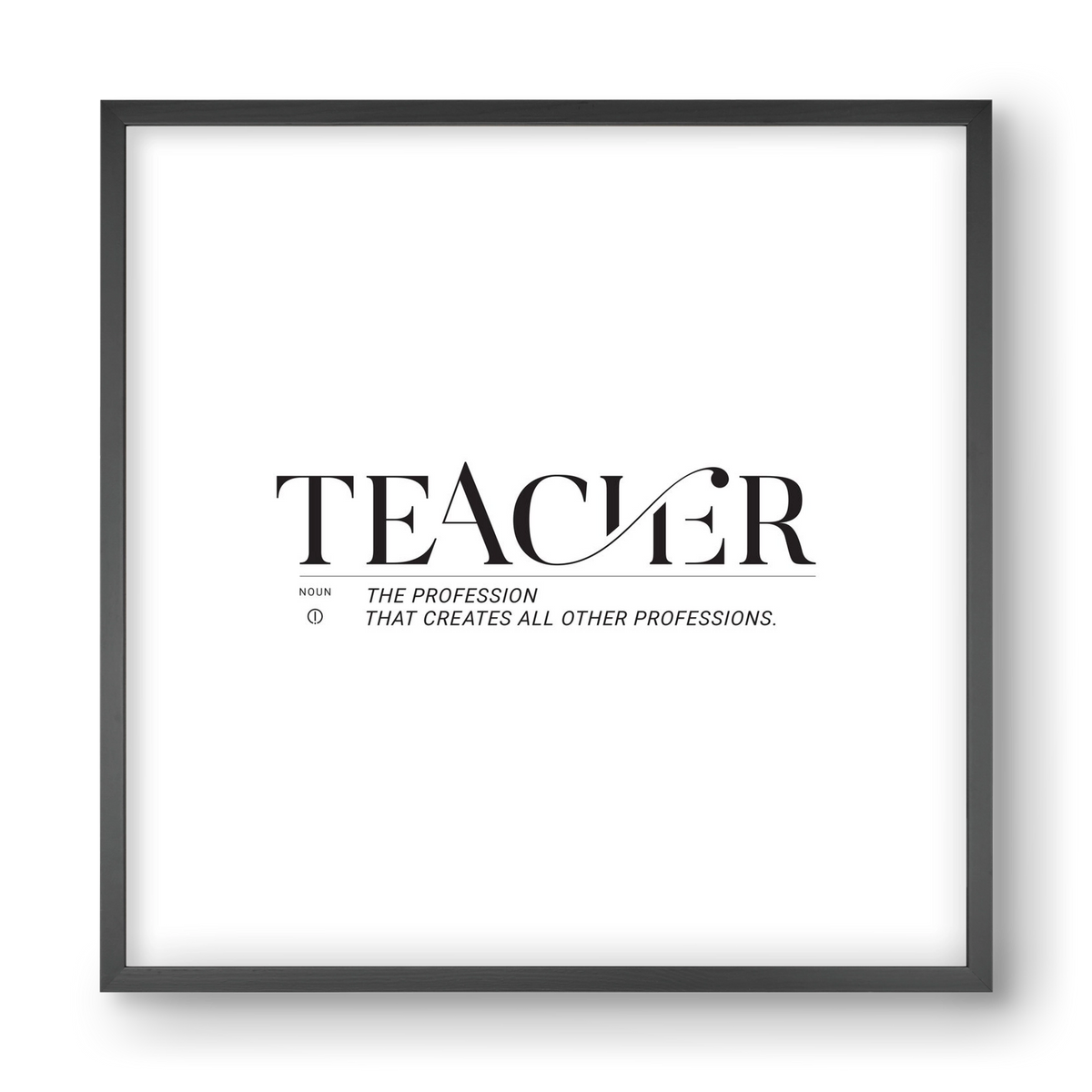 Teacher, 40x40 cm (40x40 cm), Fekete keret