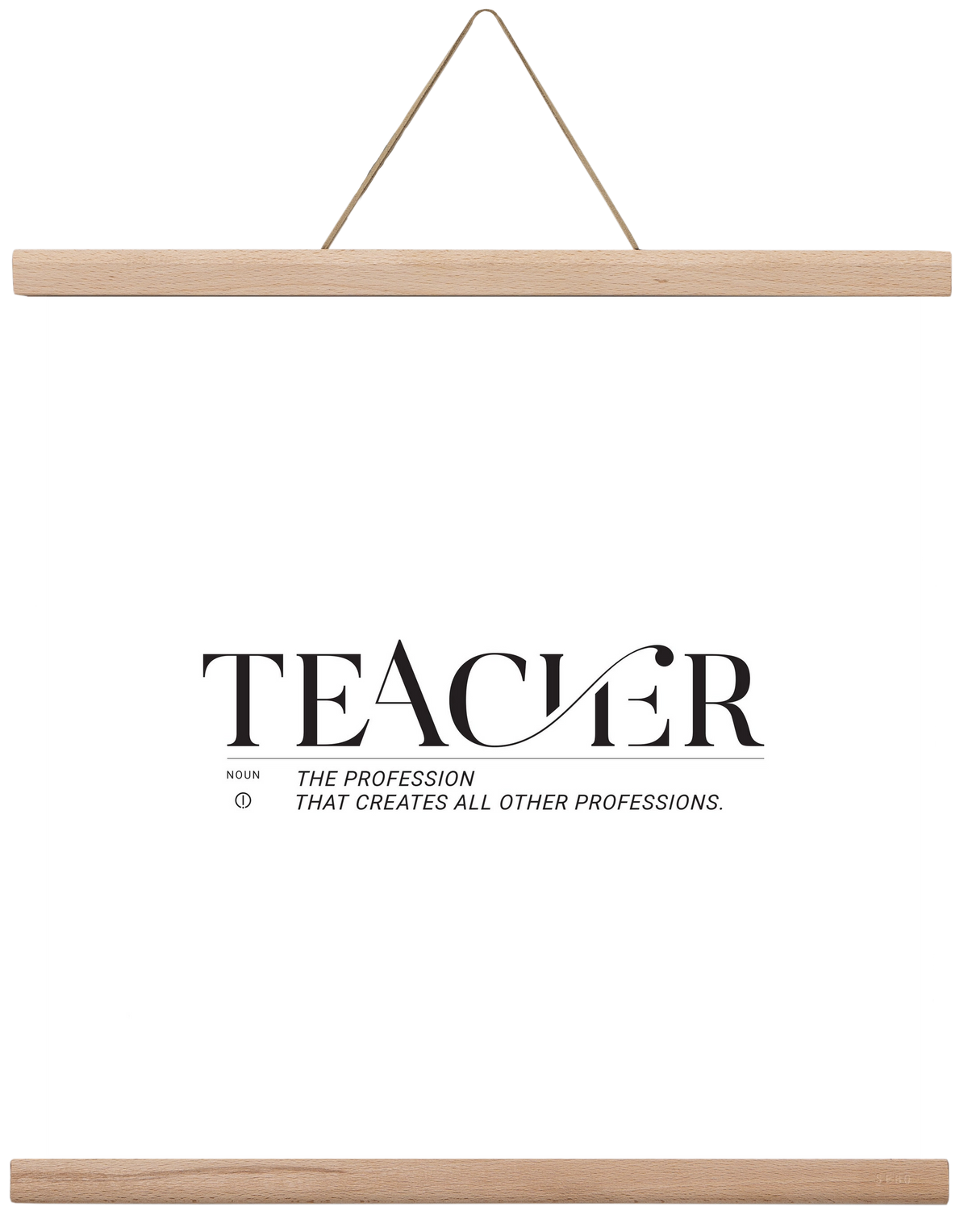 Teacher, 40x40 cm (40x40 cm), Tölgy akasztó