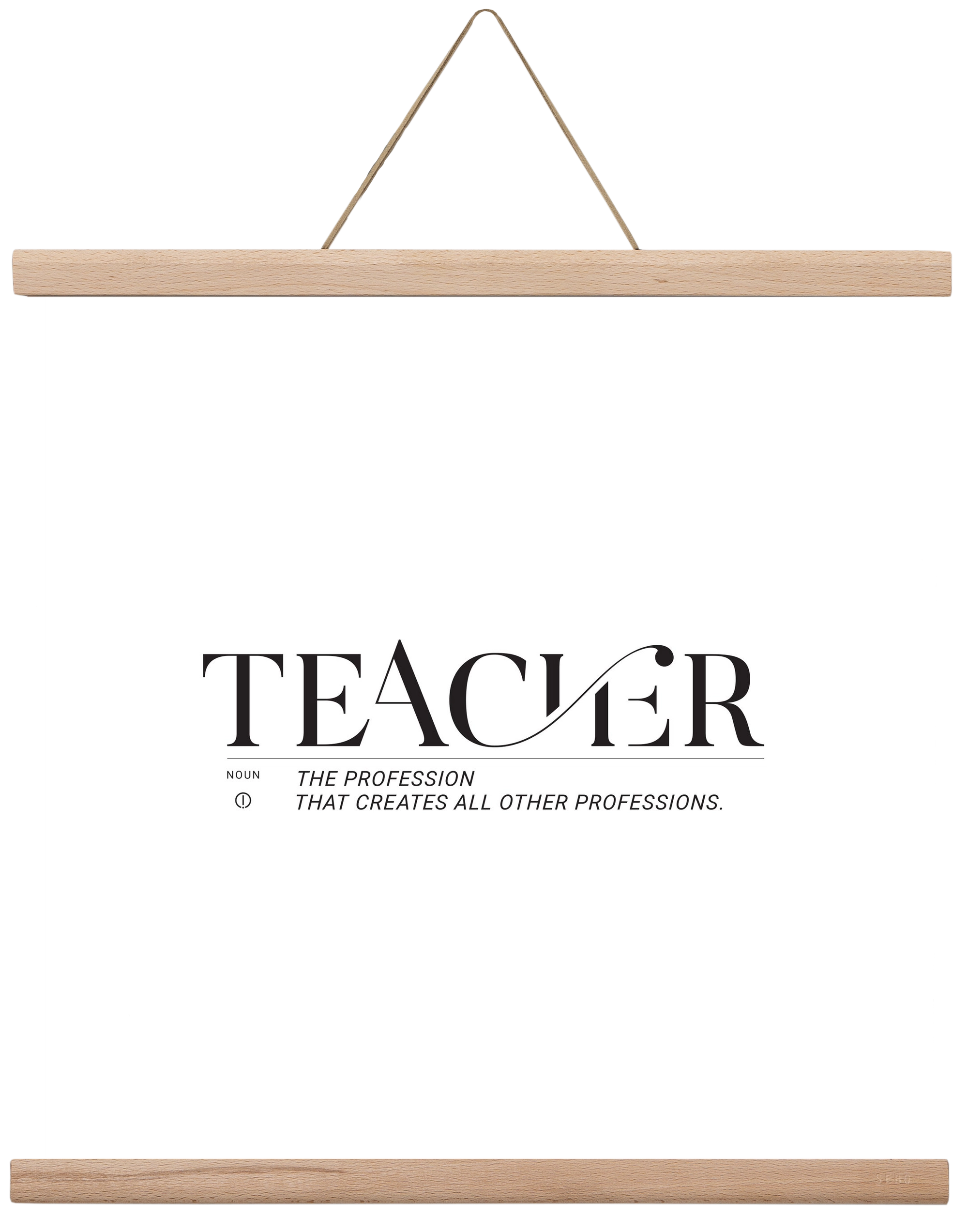 Teacher, 40x40 cm (40x40 cm), Tölgy akasztó