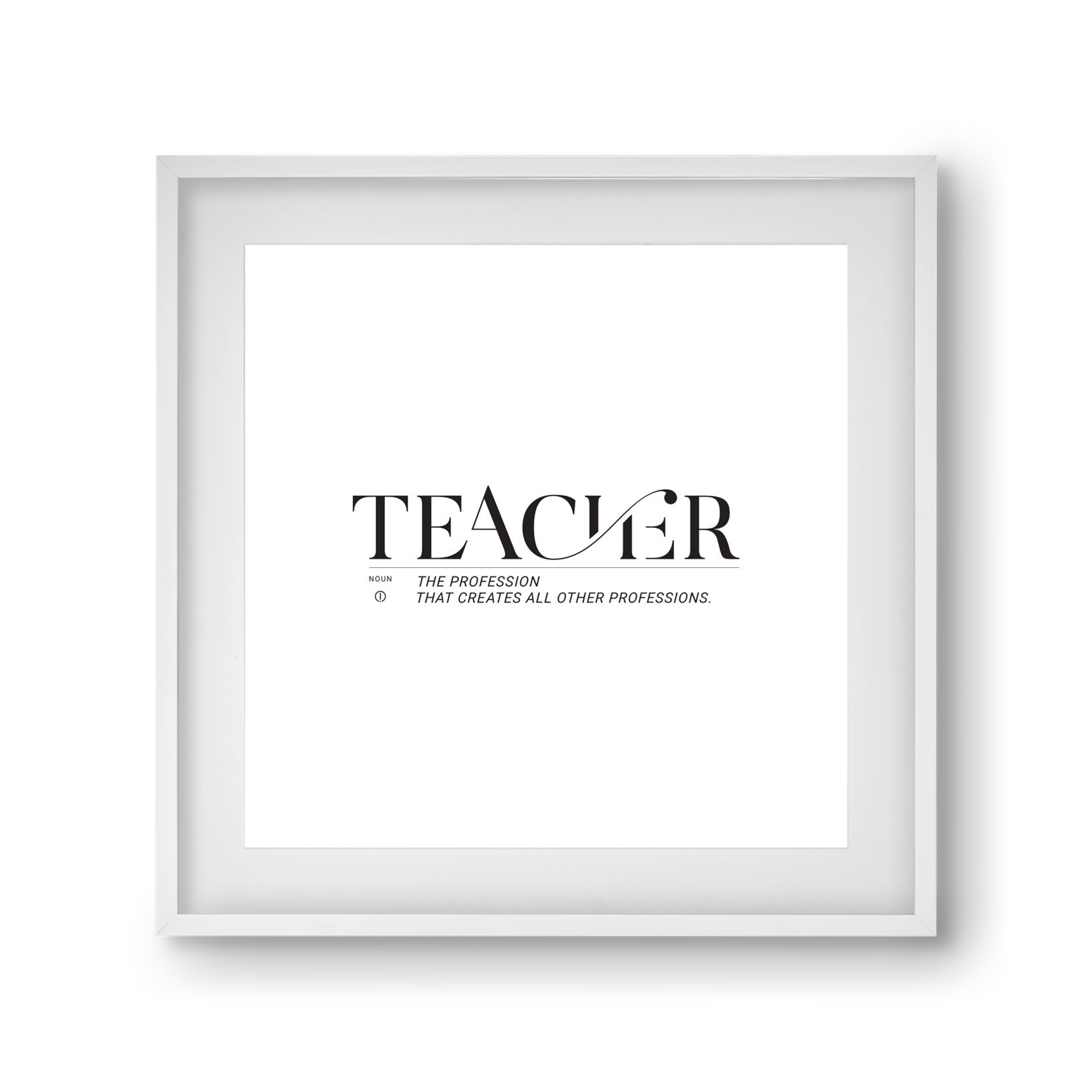 Teacher, 30x30 cm (20x20 cm), Fehér keret, paszpartuval