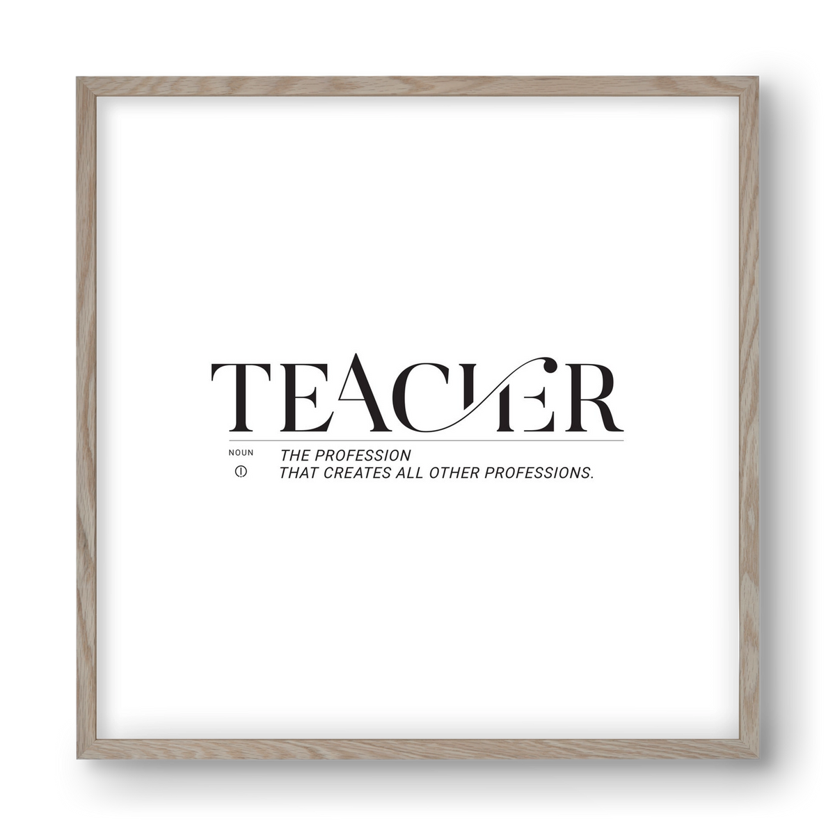 Teacher, 40x40 cm (40x40 cm), Tölgy keret