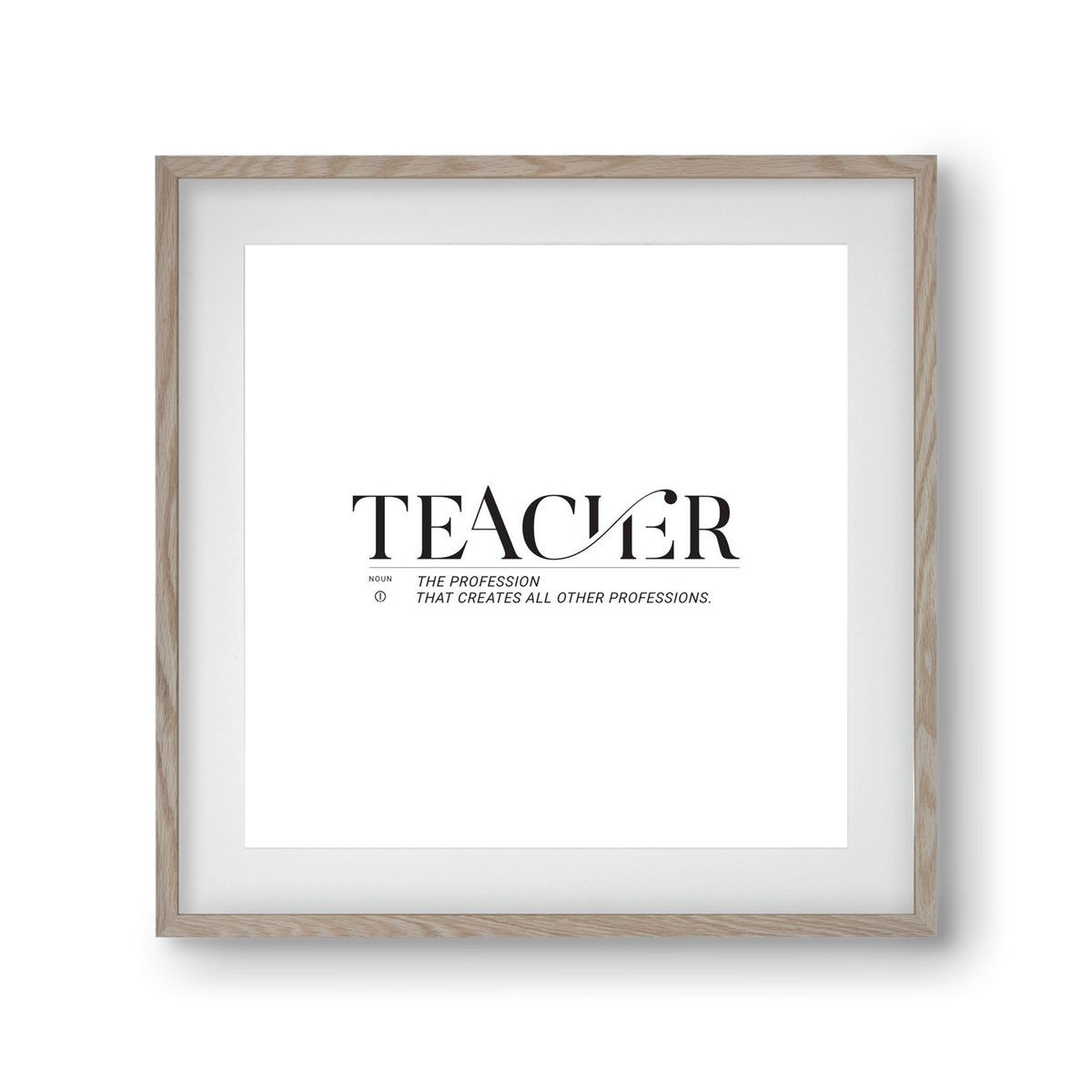 Teacher, 30x30 cm (20x20 cm), Tölgy keret, paszpartuval
