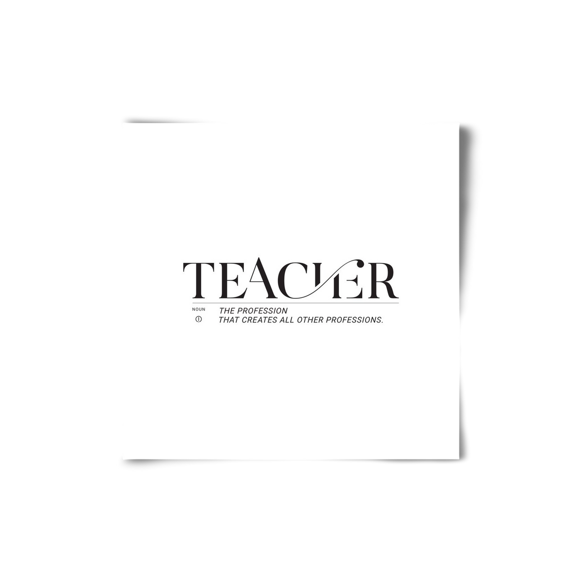 Teacher, 20x20 cm, Keret nélkül