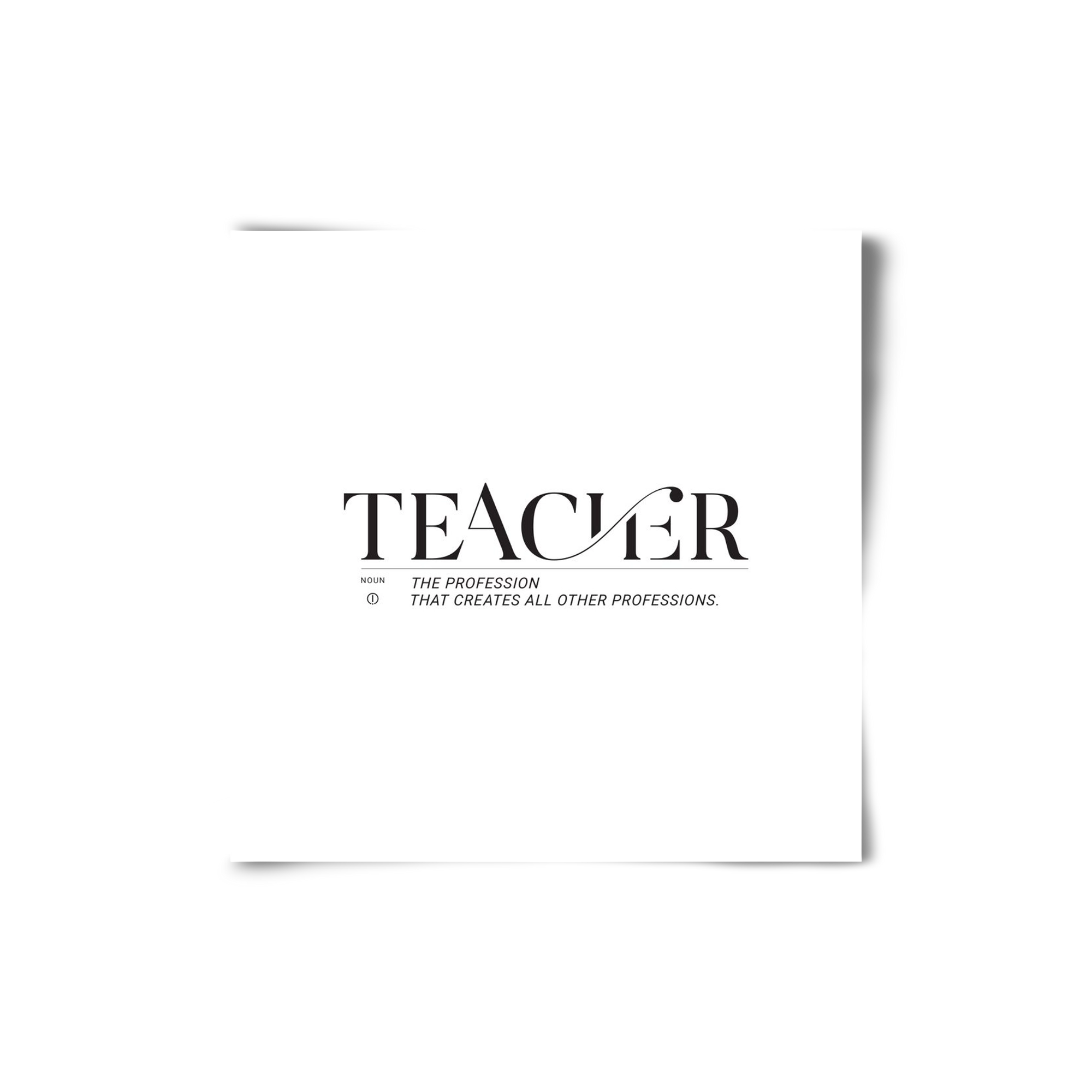 Teacher, 20x20 cm, Keret nélkül