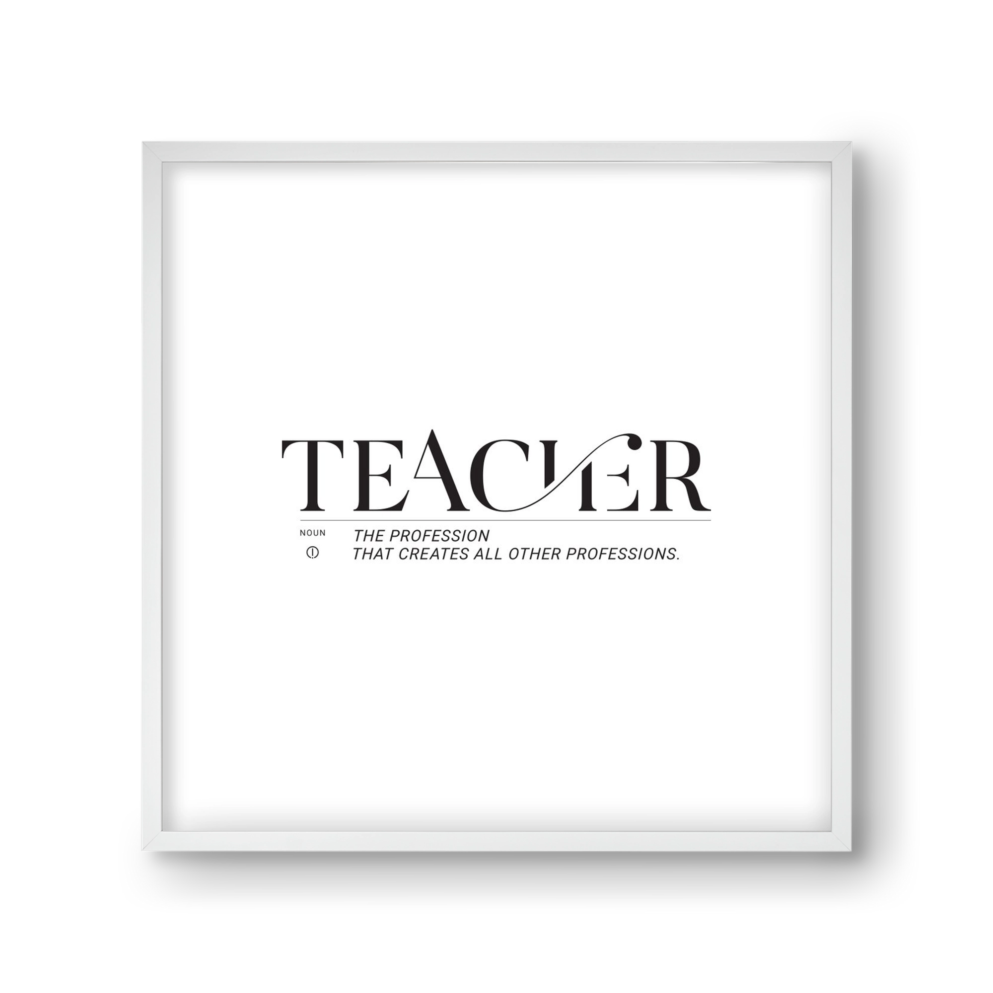 Teacher, 30x30 cm (30x30 cm), Fehér keret
