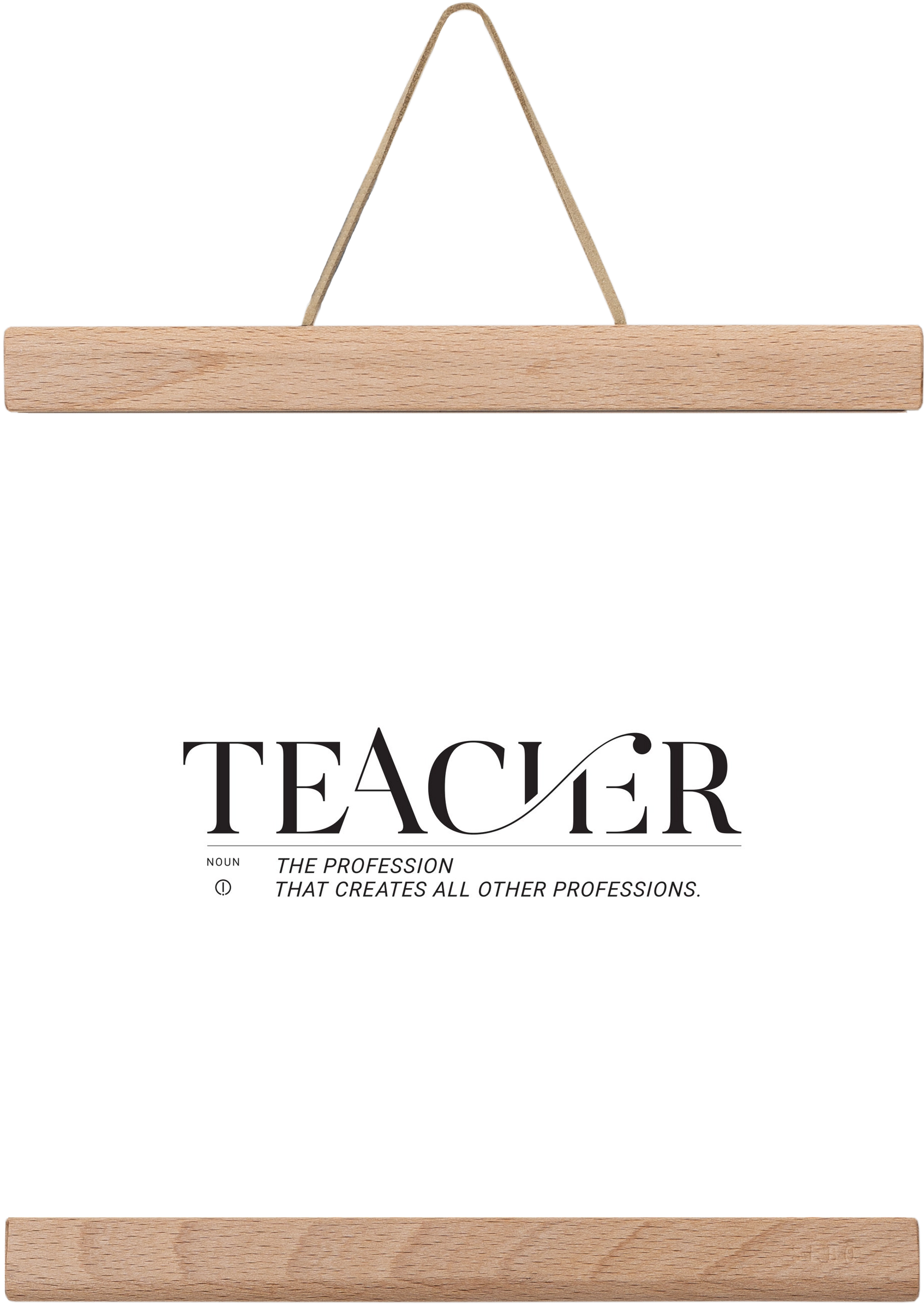 Teacher, 20x20 cm (20x20 cm), Tölgy akasztó