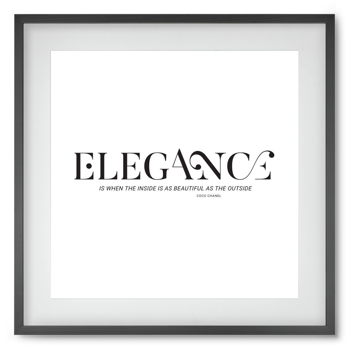 Elegance, 50x50 cm (40x40 cm), Fekete keret, paszpartuval