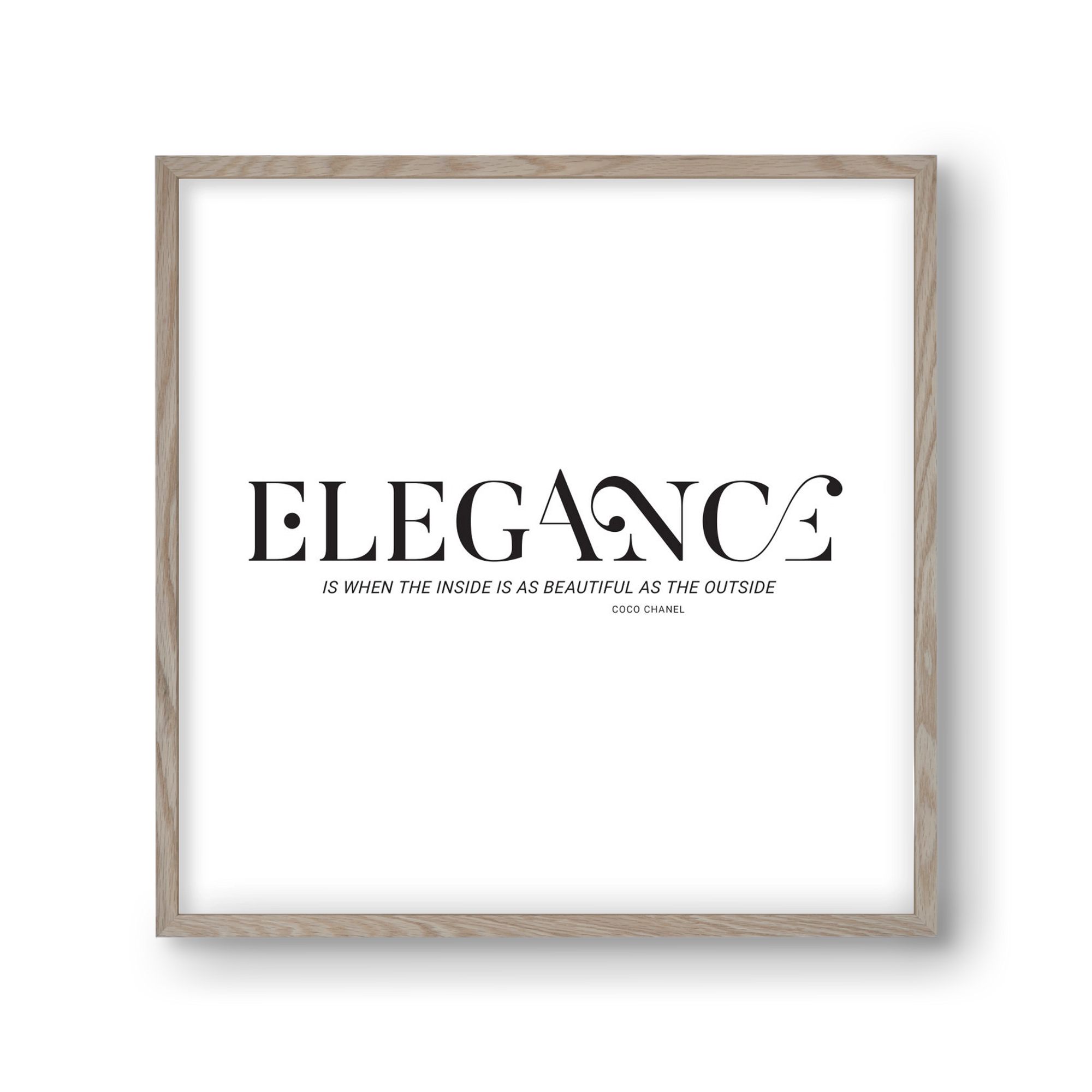 Elegance, 30x30 cm (30x30 cm), Tölgy keret