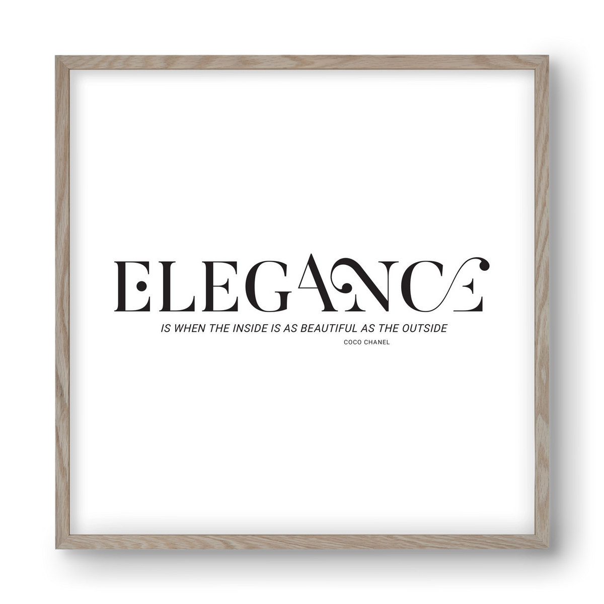 Elegance, 40x40 cm (40x40 cm), Tölgy keret