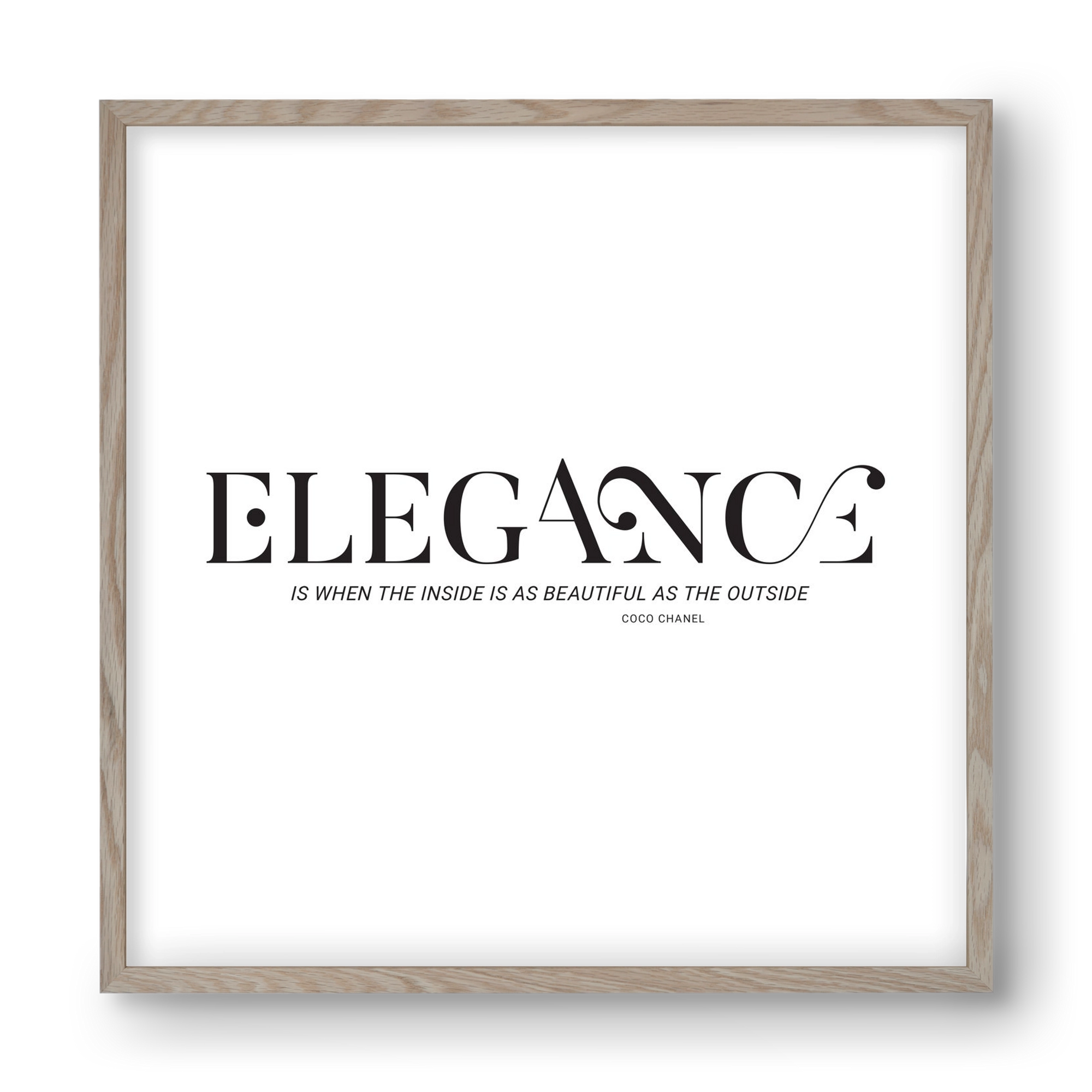 Elegance, 40x40 cm (40x40 cm), Tölgy keret