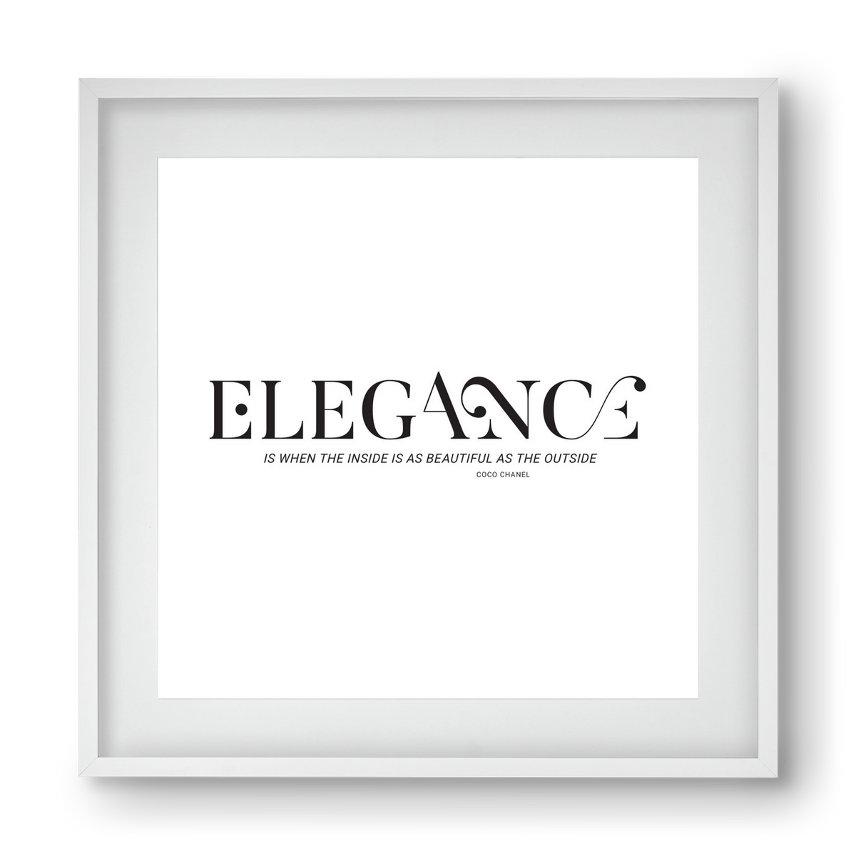 Elegance, 40x40 cm (30x30 cm), Fehér keret, paszpartuval