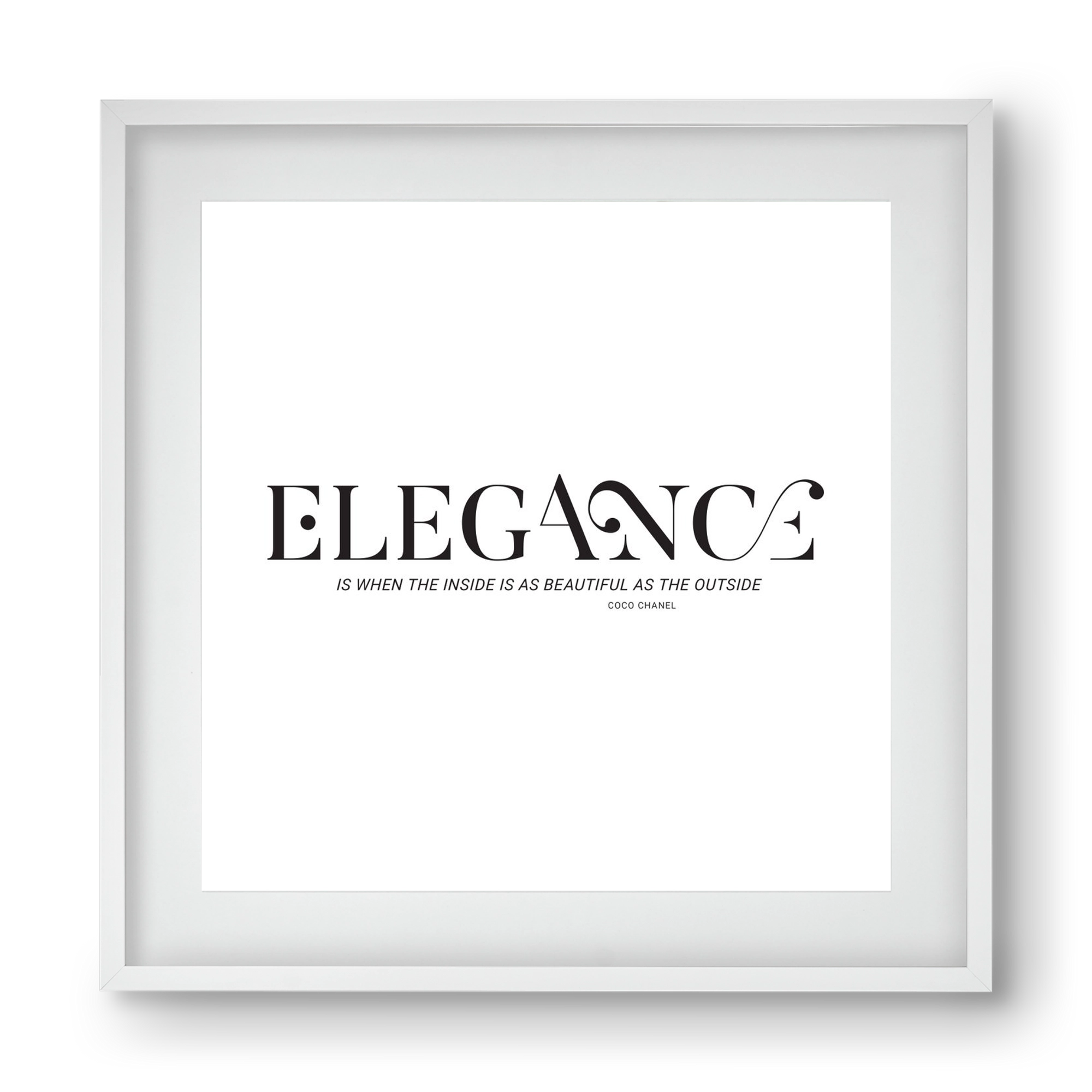 Elegance, 40x40 cm (30x30 cm), Fehér keret, paszpartuval