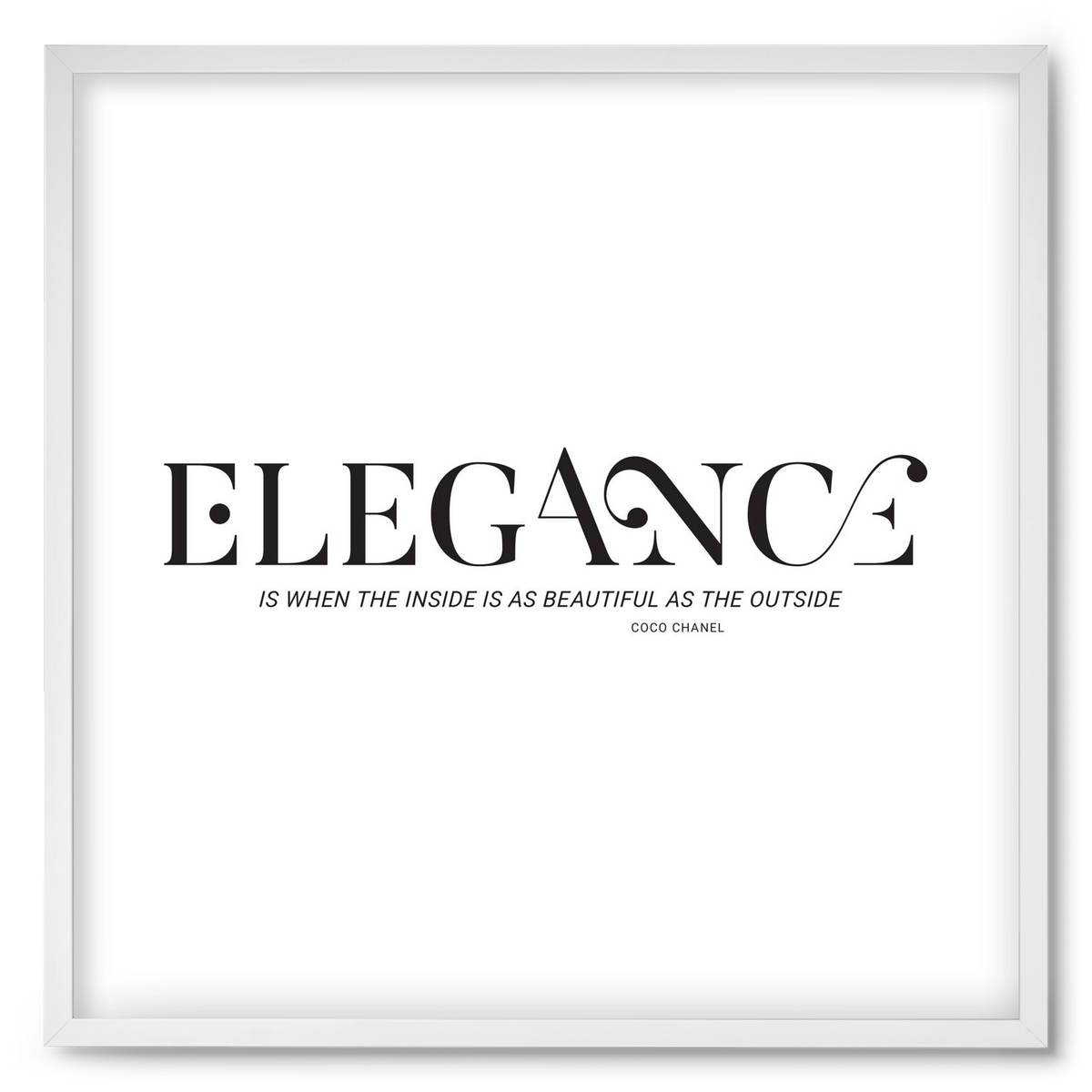 Elegance, 50x50 cm (50x50 cm), Fehér keret