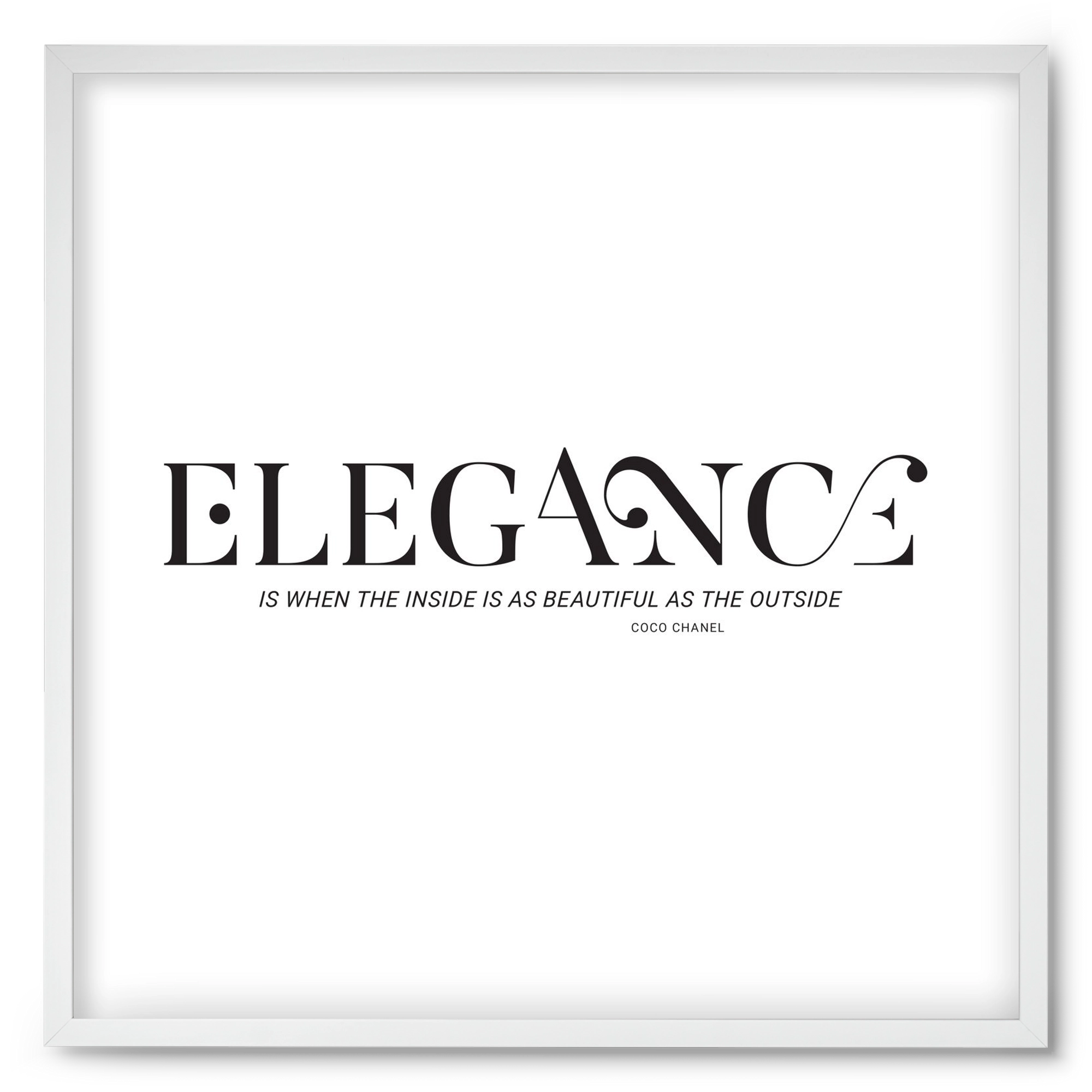 Elegance, 50x50 cm (50x50 cm), Fehér keret