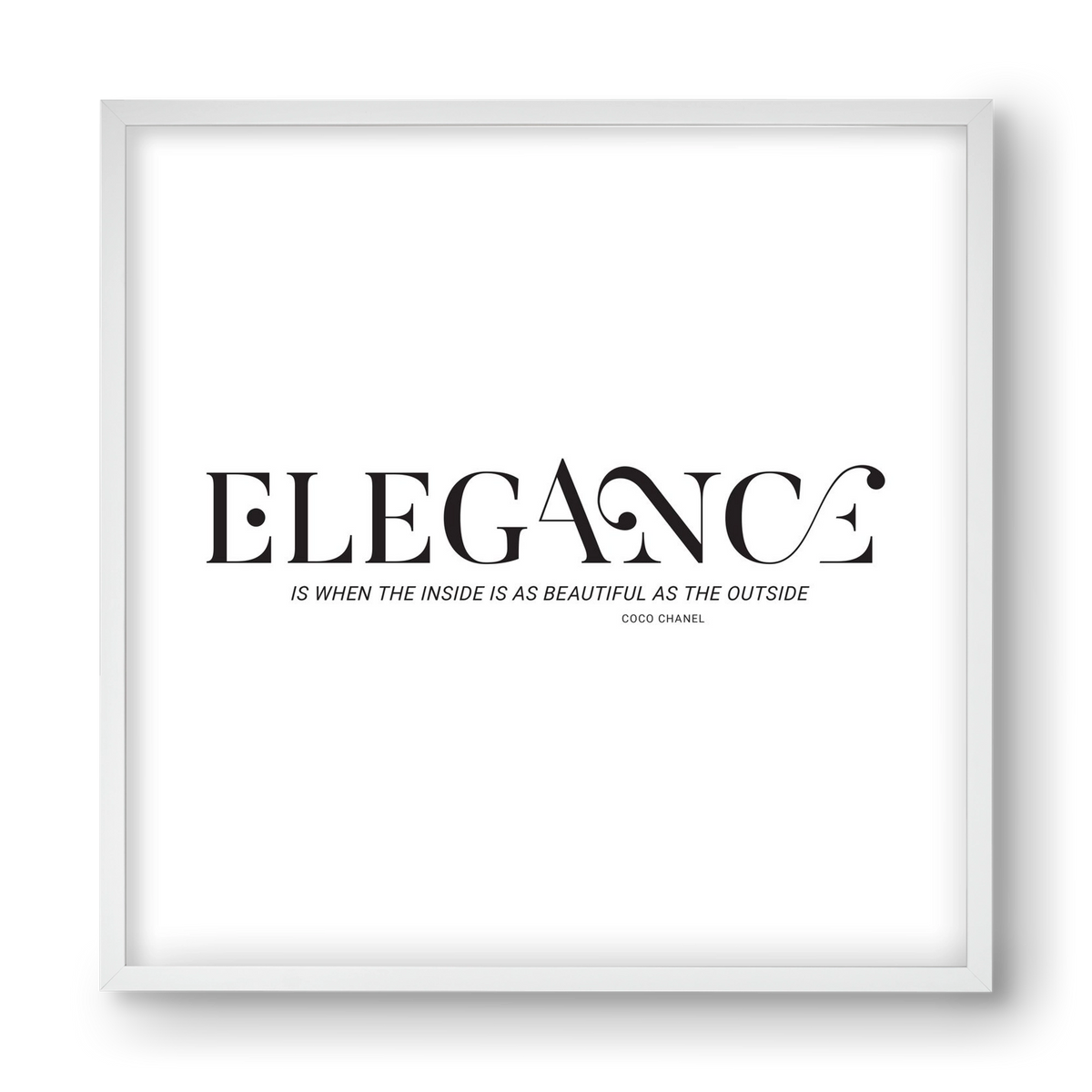 Elegance, 40x40 cm (40x40 cm), Fehér keret