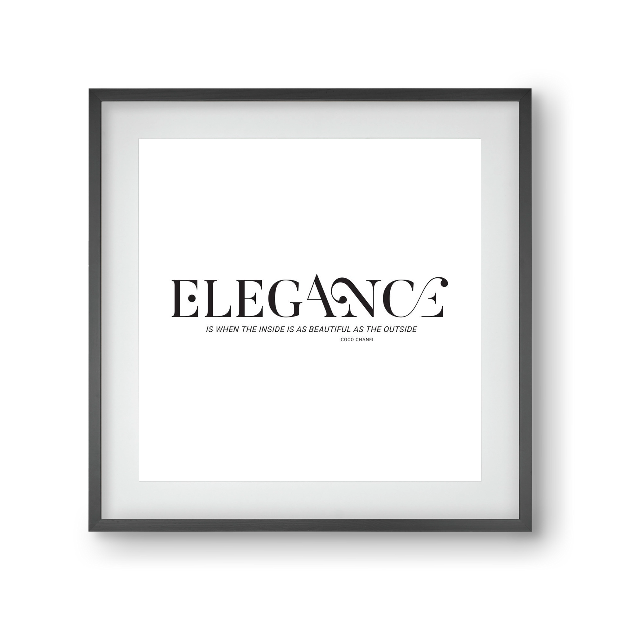 Elegance, 30x30 cm (20x20 cm), Fekete keret, paszpartuval