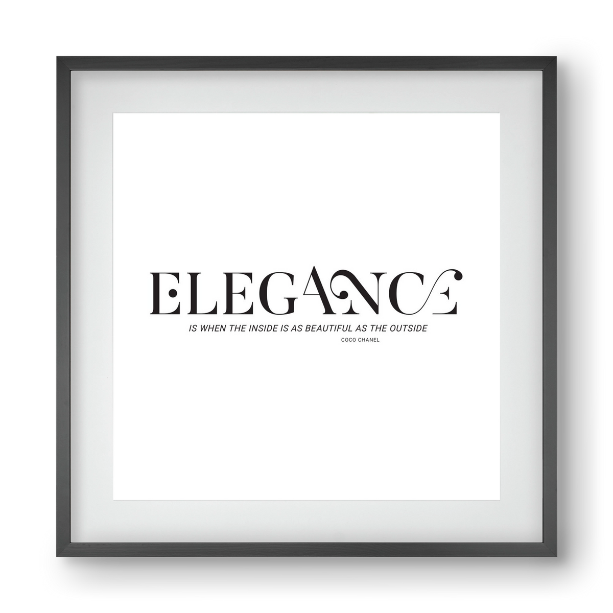 Elegance, 40x40 cm (30x30 cm), Fekete keret, paszpartuval