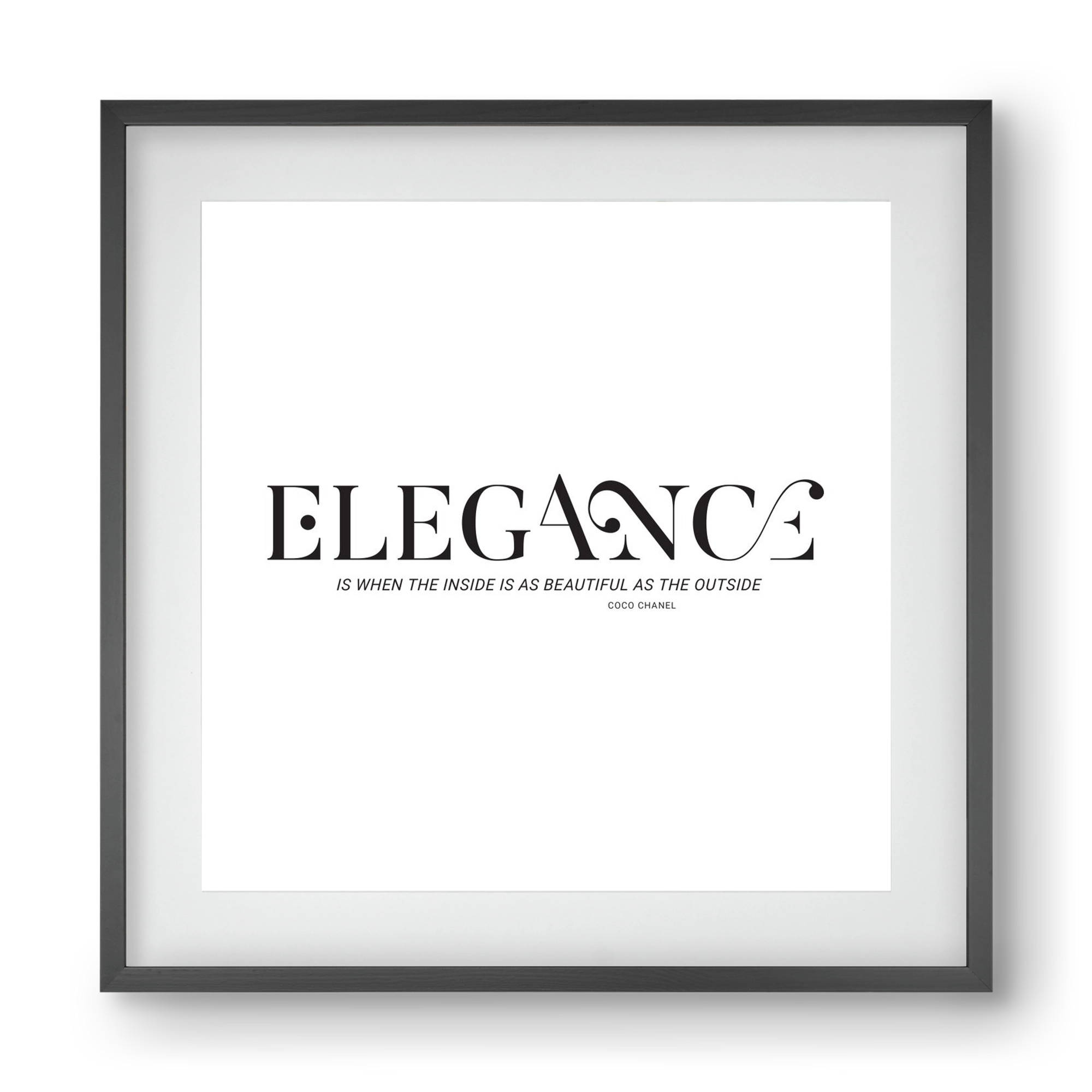 Elegance, 40x40 cm (30x30 cm), Fekete keret, paszpartuval