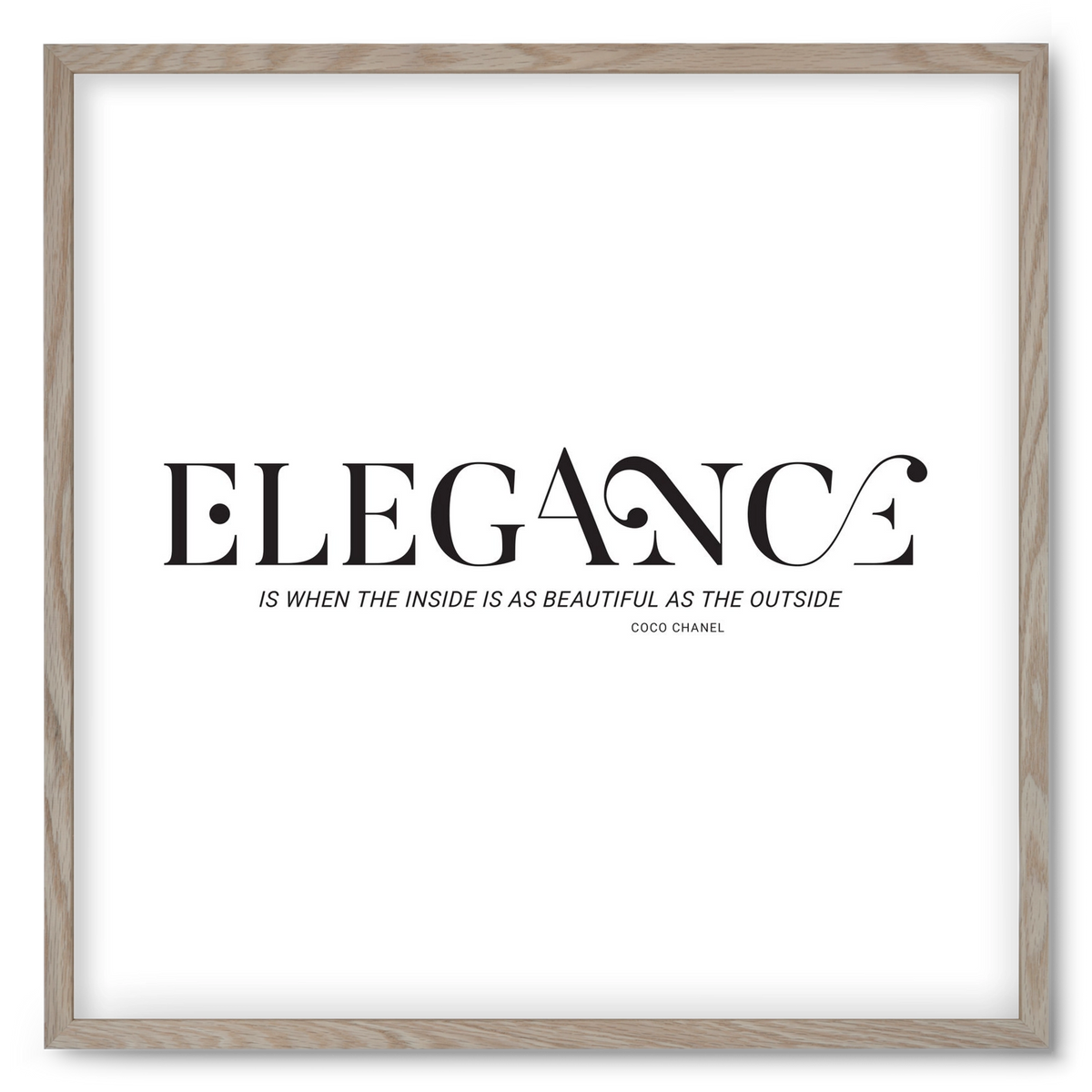 Elegance, 50x50 cm (50x50 cm), Tölgy keret