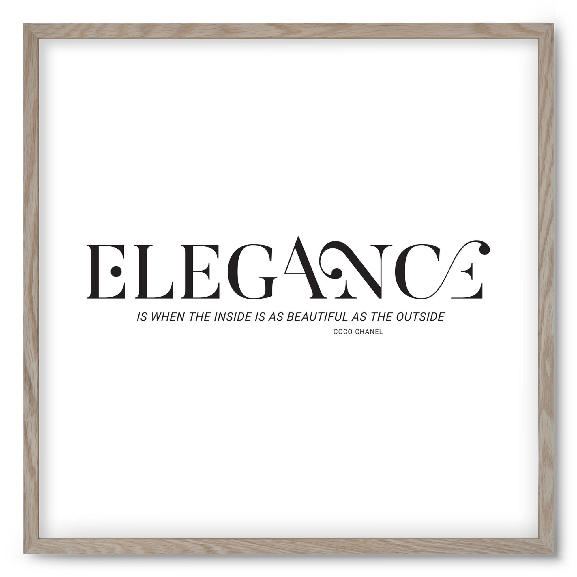 Elegance, 50x50 cm (50x50 cm), Tölgy keret