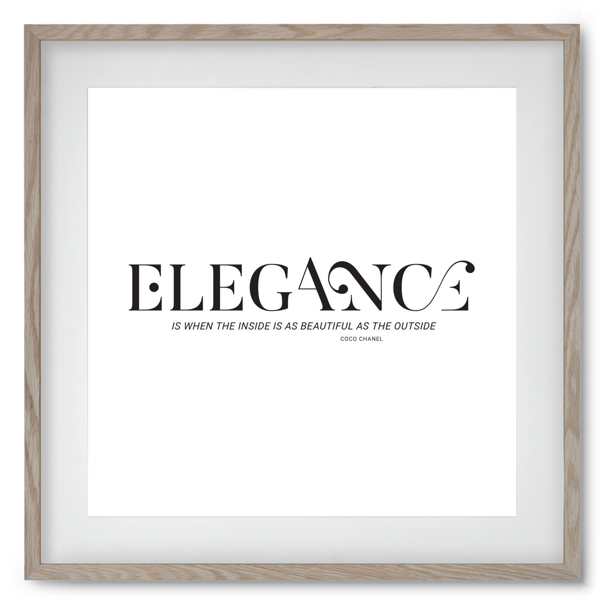 Elegance, 50x50 cm (40x40 cm), Tölgy keret, paszpartuval