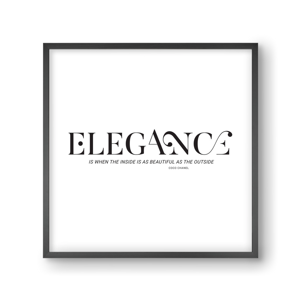 Elegance, 30x30 cm (30x30 cm), Fekete keret