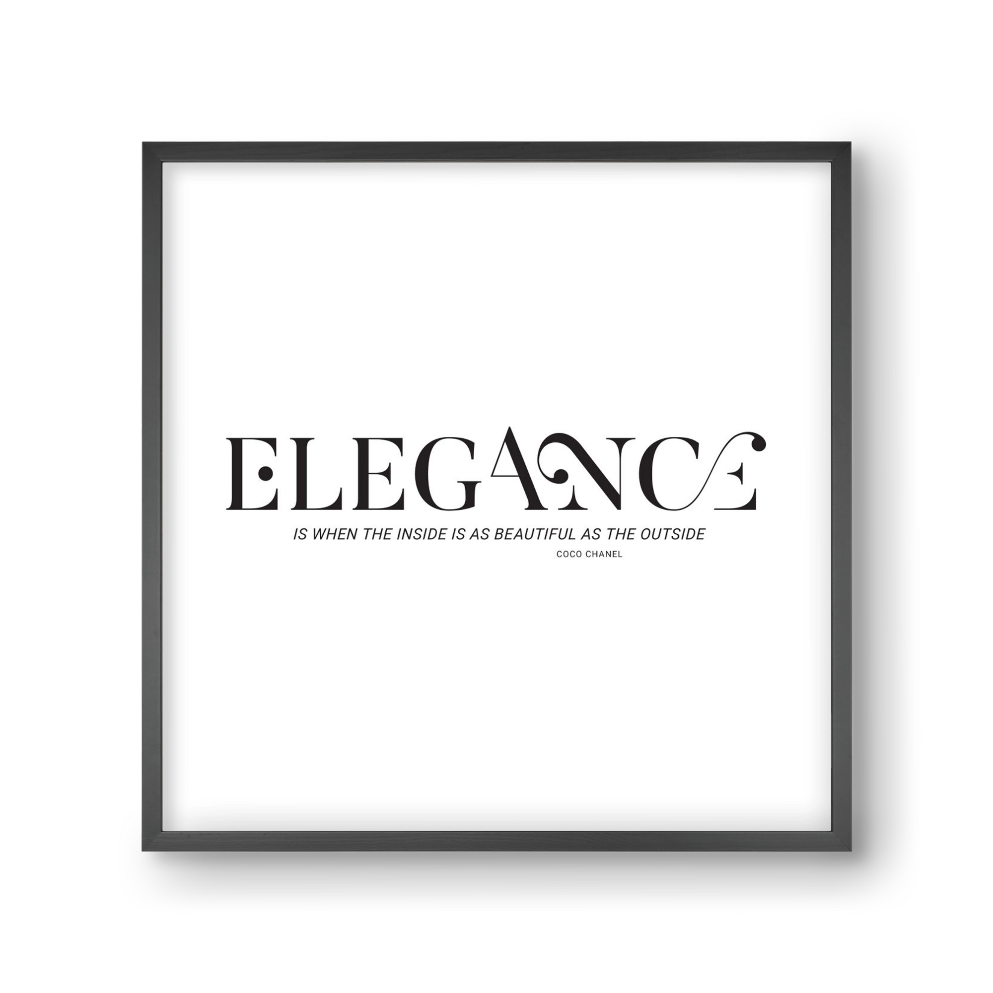 Elegance, 30x30 cm (30x30 cm), Fekete keret