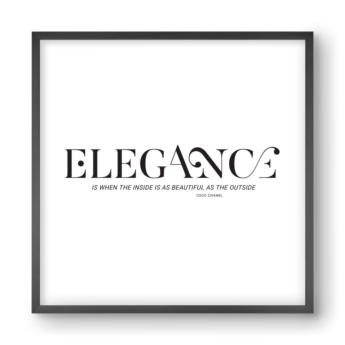 Elegance, 40x40 cm (40x40 cm), Fekete keret