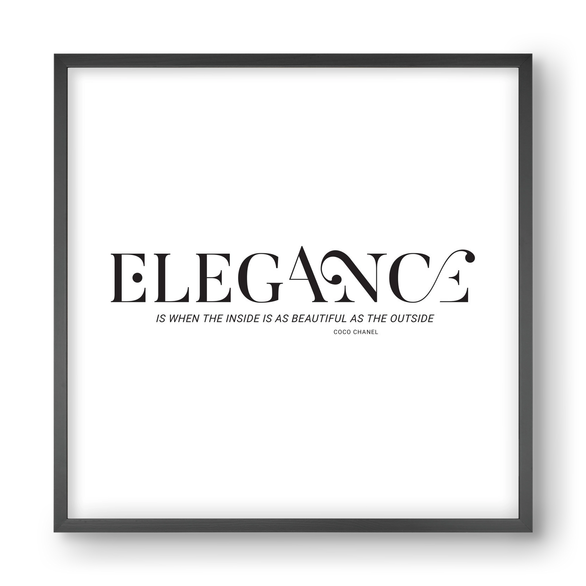 Elegance, 40x40 cm (40x40 cm), Fekete keret