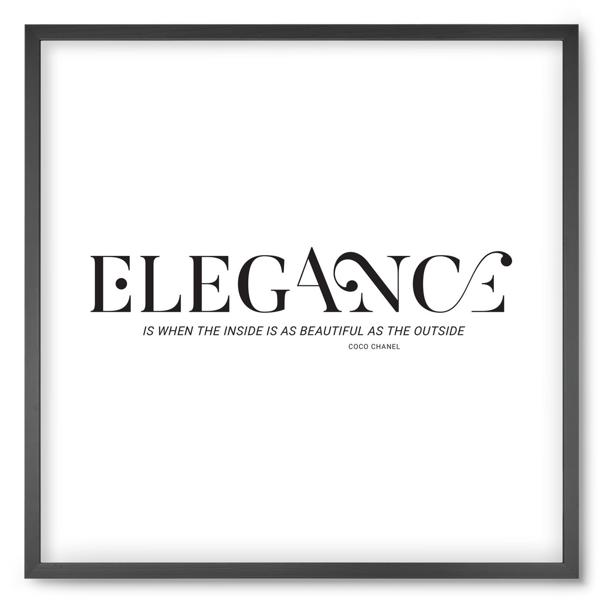 Elegance, 50x50 cm (50x50 cm), Fekete keret