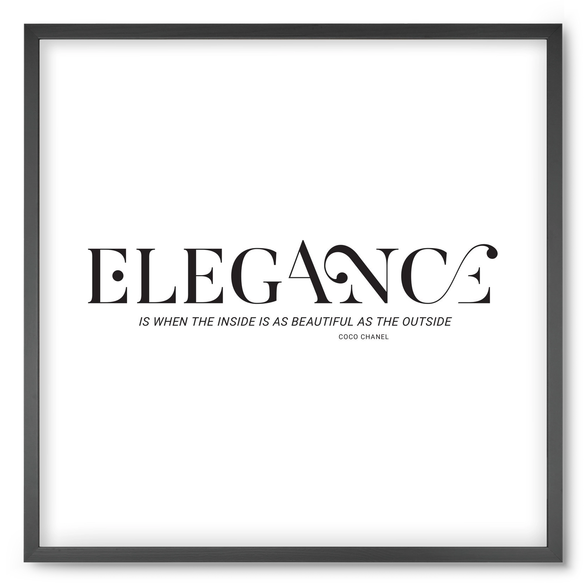 Elegance, 50x50 cm (50x50 cm), Fekete keret