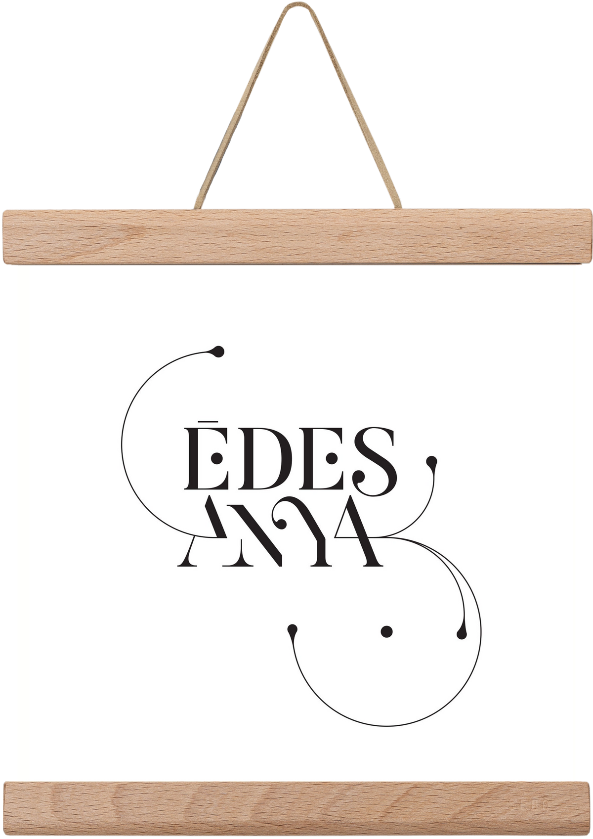 Édesanya, 20x20 cm (20x20 cm), Tölgy akasztó