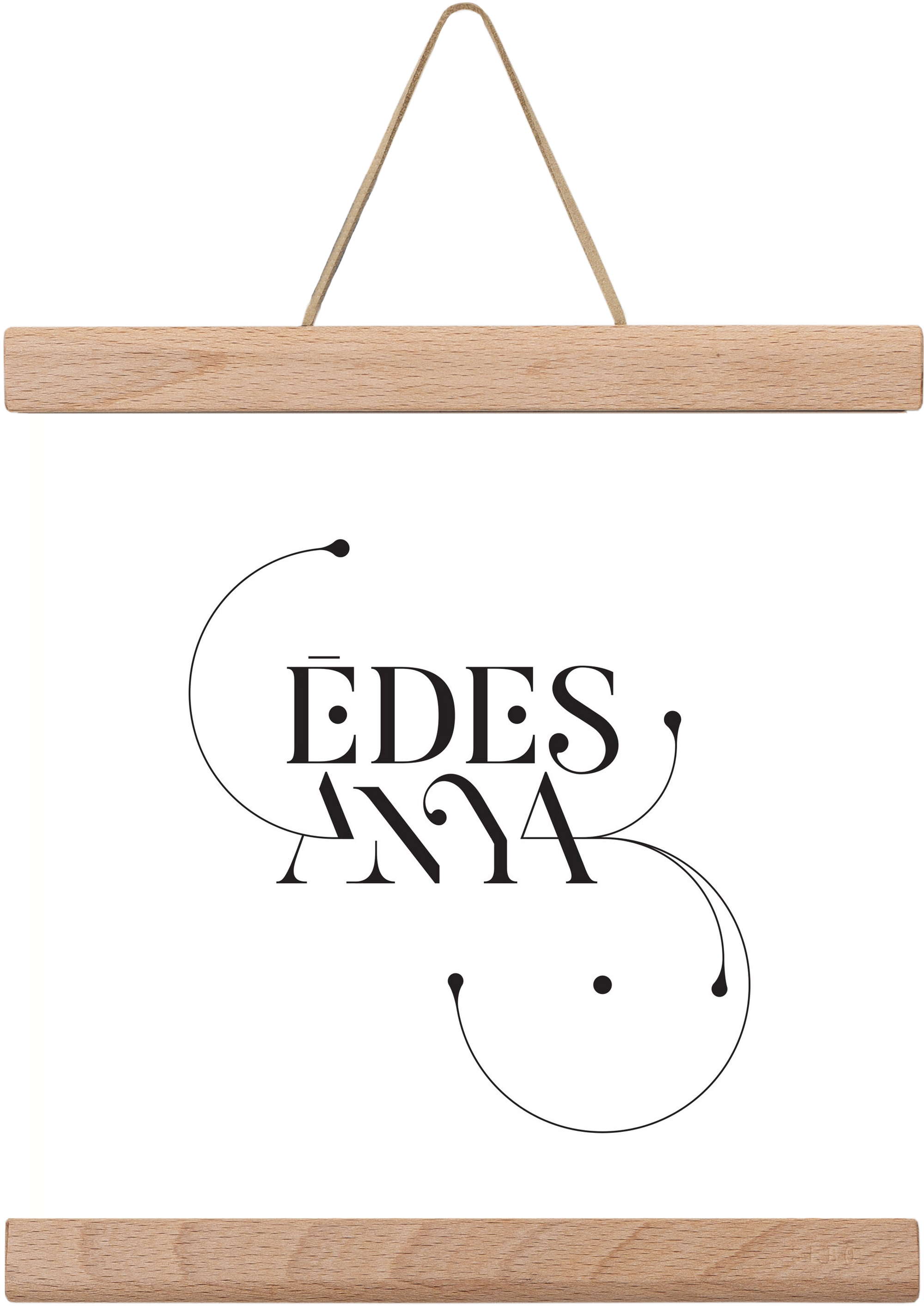 Édesanya, 20x20 cm (20x20 cm), Tölgy akasztó