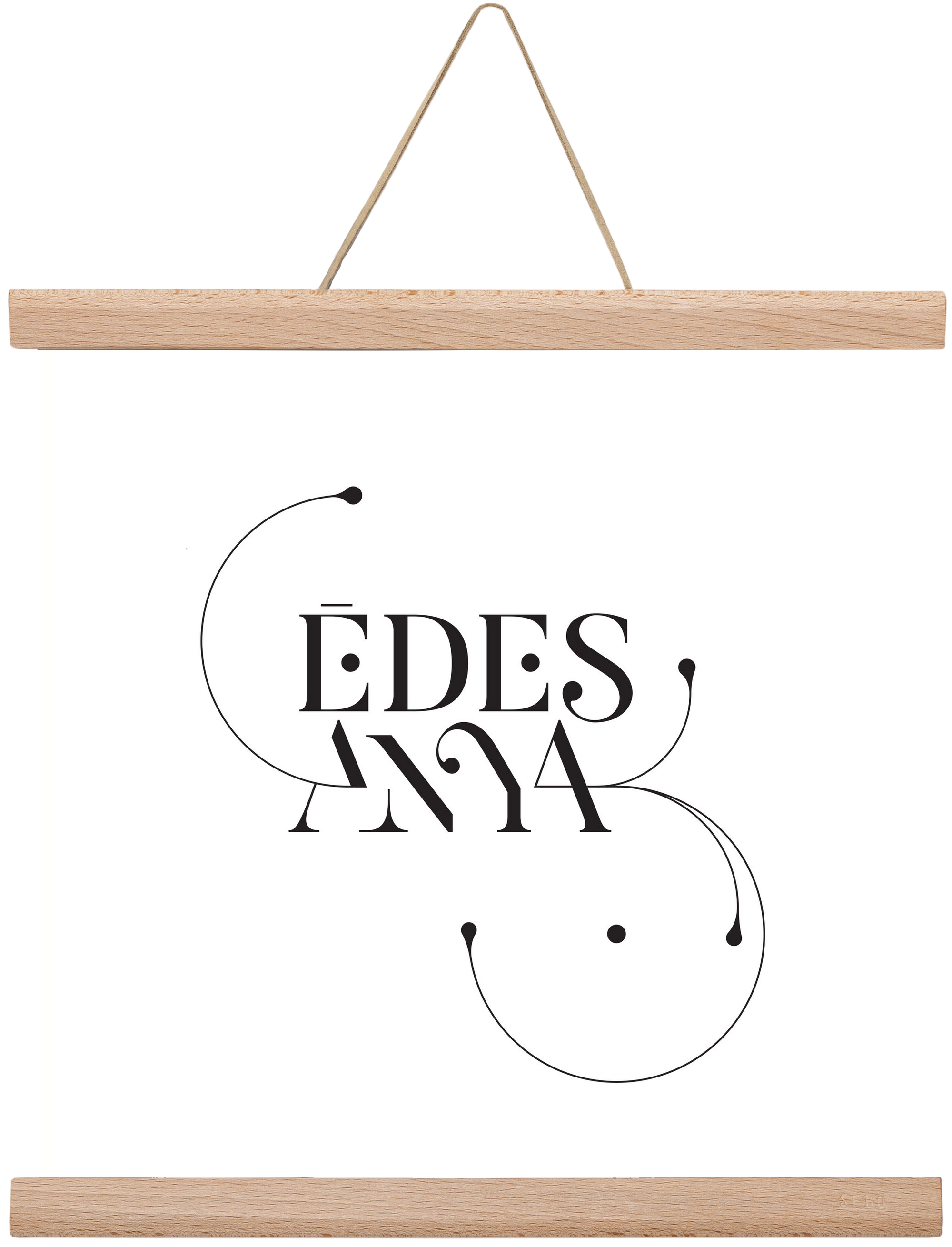 Édesanya, 30x30 cm (30x30 cm), Tölgy akasztó