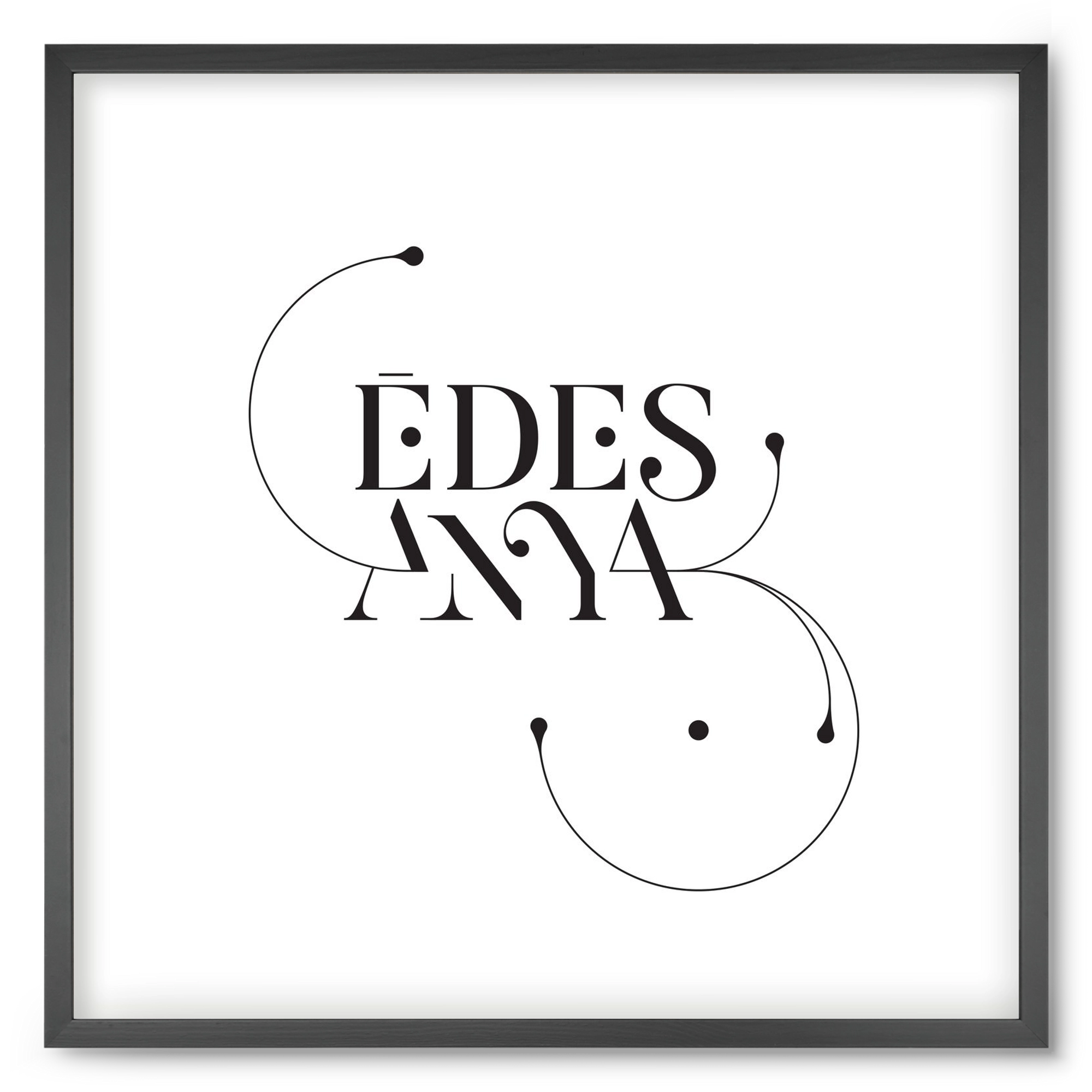 Édesanya, 50x50 cm (50x50 cm), Fekete keret