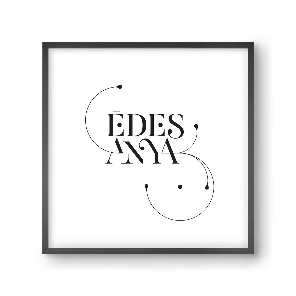 Édesanya, 30x30 cm (30x30 cm), Fekete keret