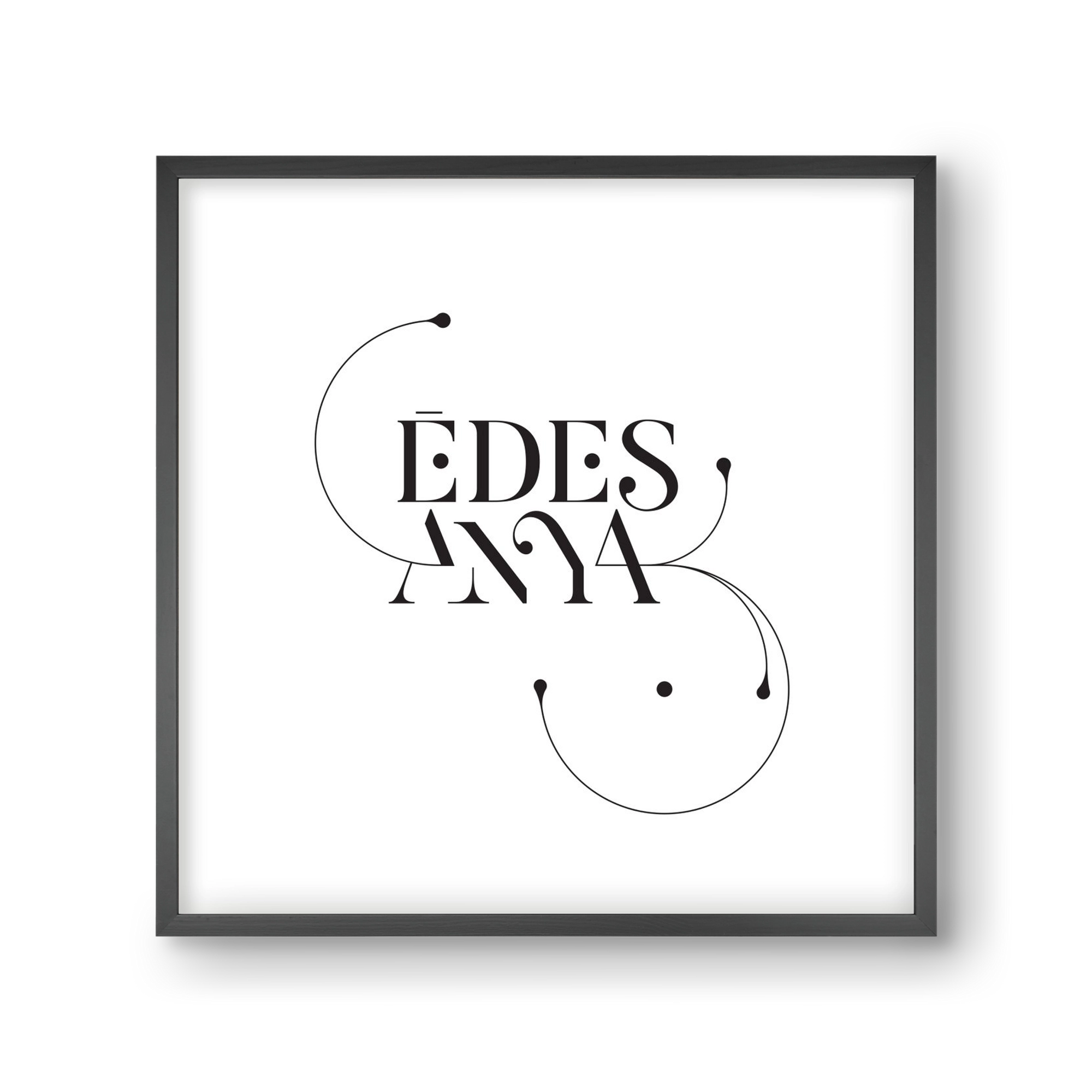 Édesanya, 30x30 cm (30x30 cm), Fekete keret