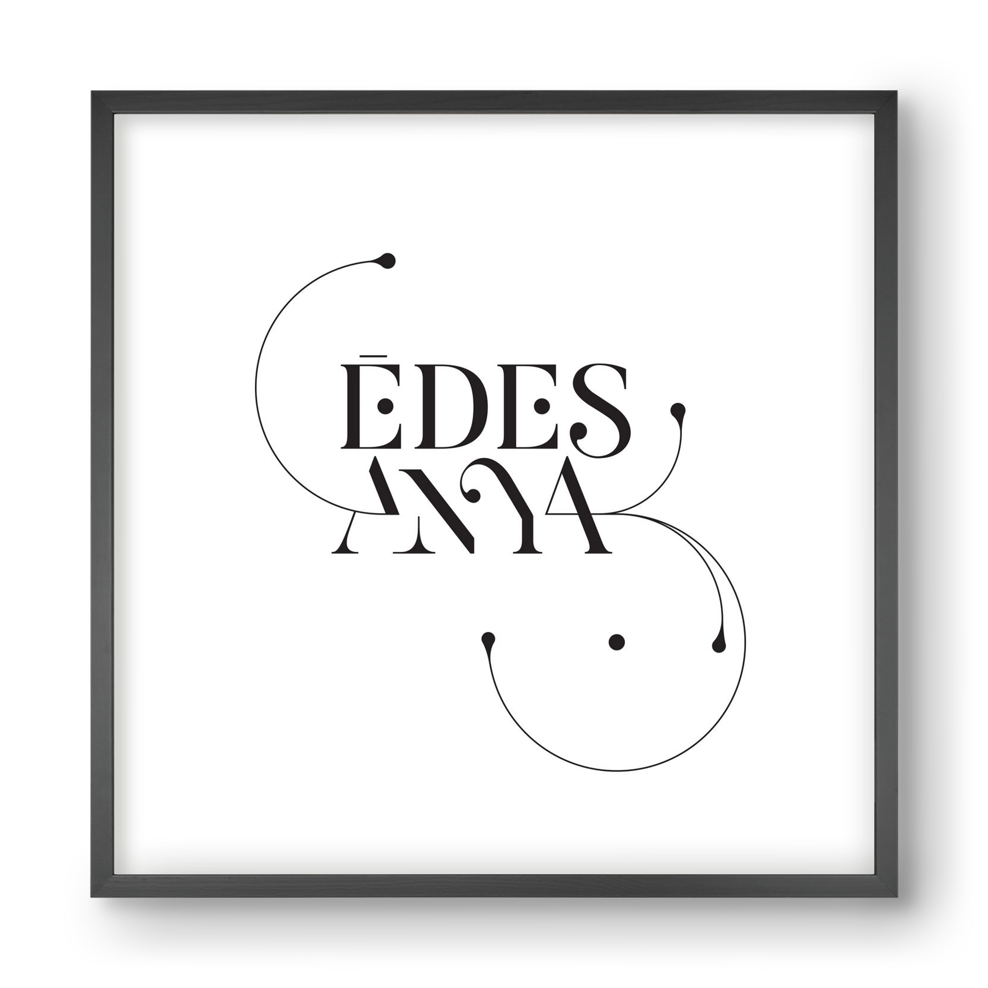 Édesanya, 40x40 cm (40x40 cm), Fekete keret