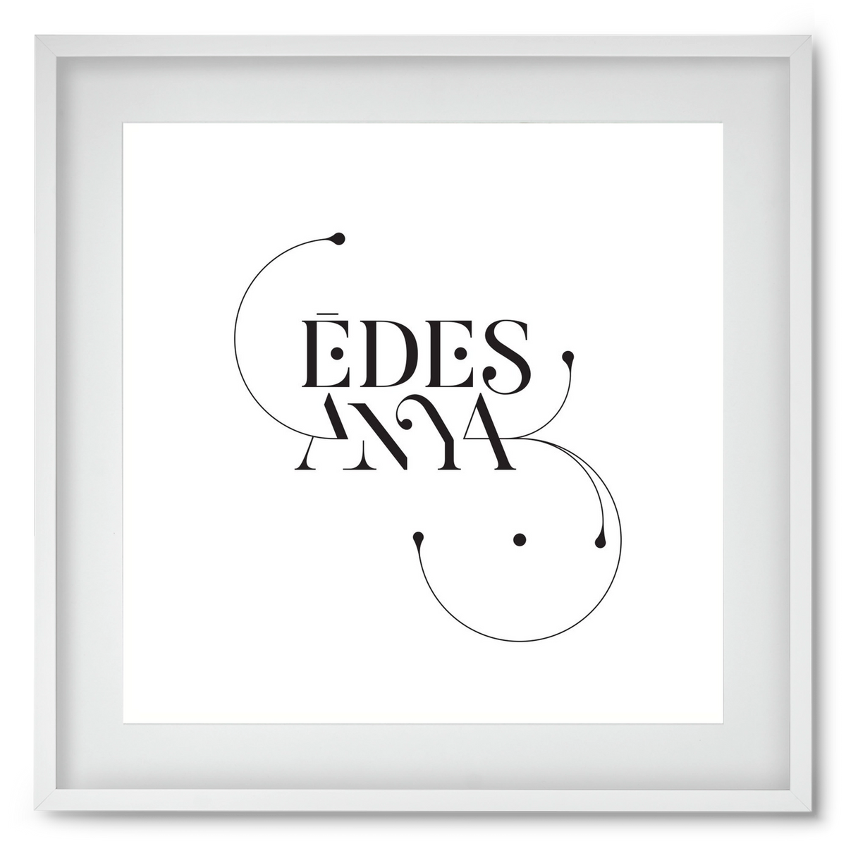 Édesanya, 50x50 cm (40x40 cm), Fehér keret, paszpartuval