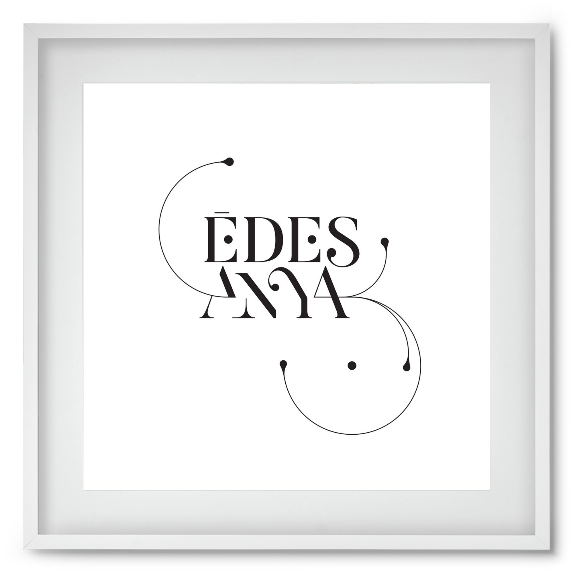 Édesanya, 50x50 cm (40x40 cm), Fehér keret, paszpartuval