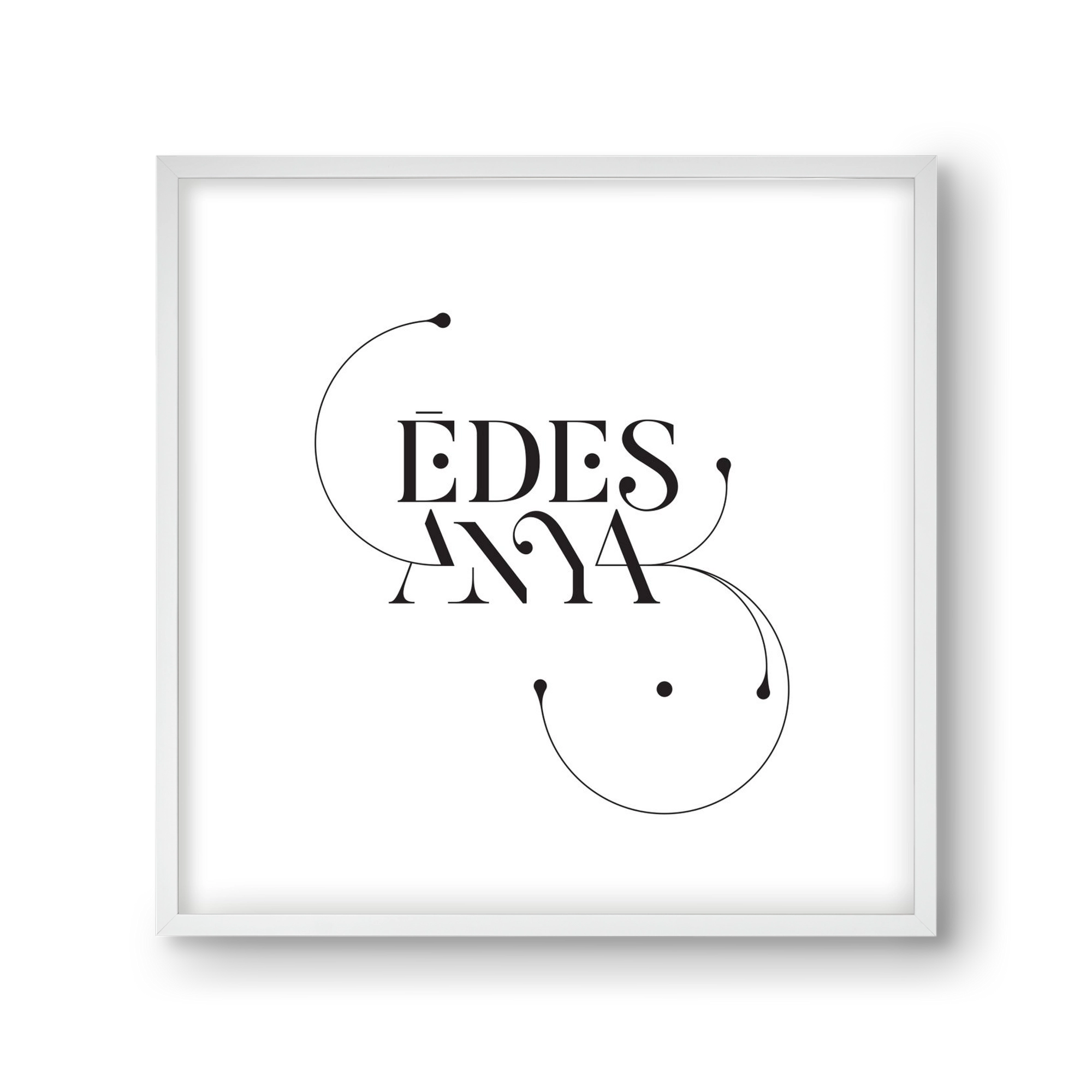 Édesanya, 30x30 cm (30x30 cm), Fehér keret