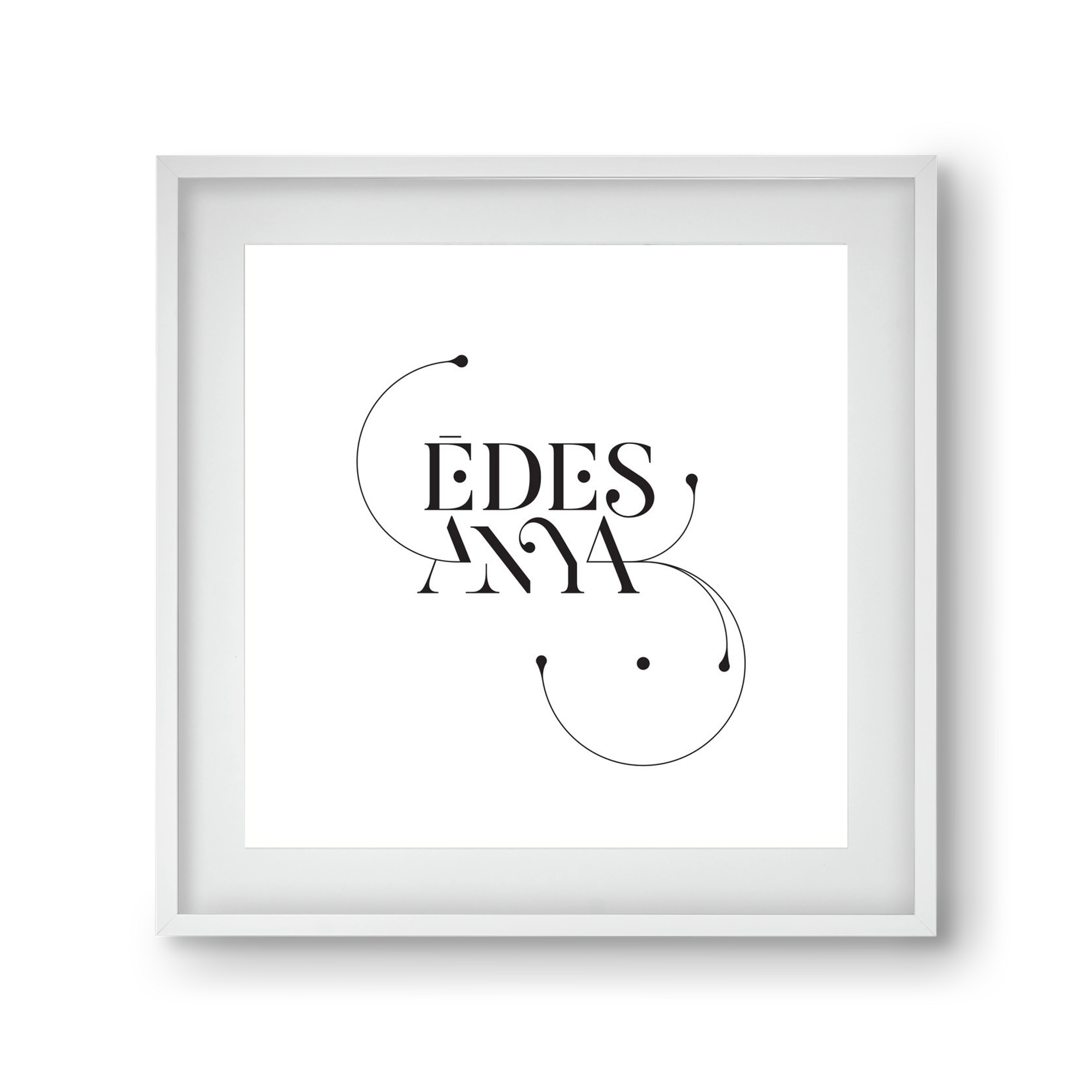 Édesanya, 30x30 cm (20x20 cm), Fehér keret, paszpartuval