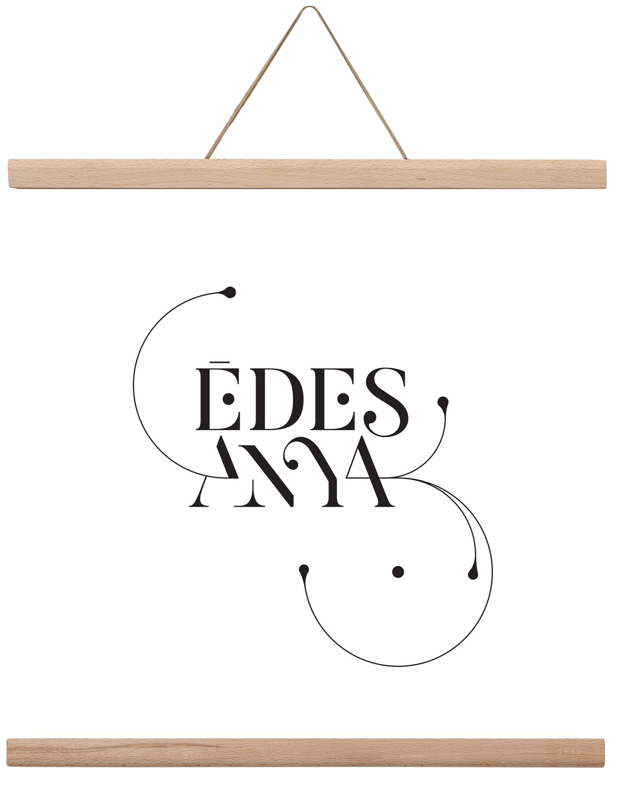 Édesanya, 40x40 cm (40x40 cm), Tölgy akasztó