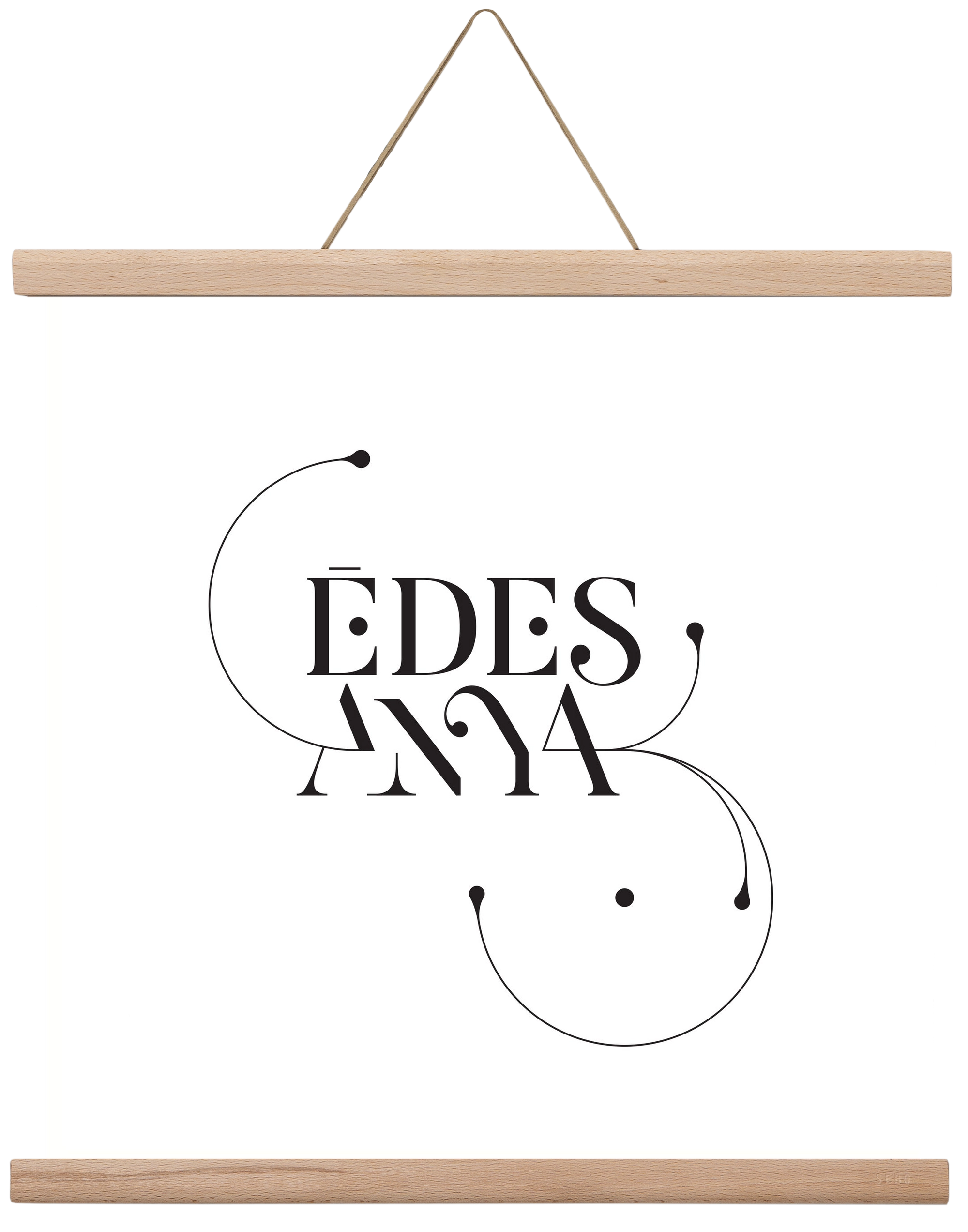 Édesanya, 40x40 cm (40x40 cm), Tölgy akasztó